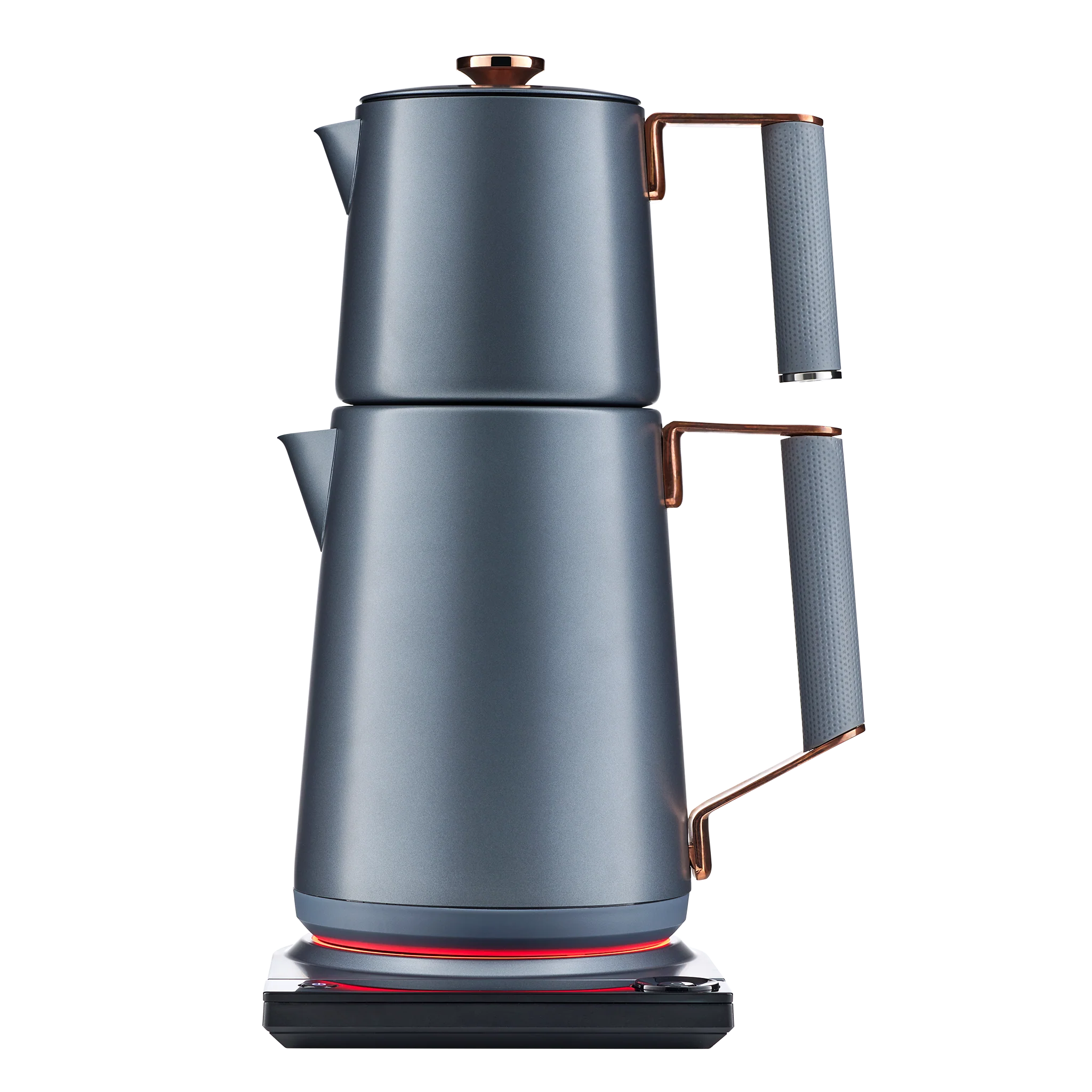 SAKI Turkish Tea Maker Machine Pro, Electric Double-Pot Teapot 1.75L 120V, 120 Min Keep-Warm, Stainless Steel BPA-Free, Auto Shut-Off & Boil-Dry, LED Brew Ring