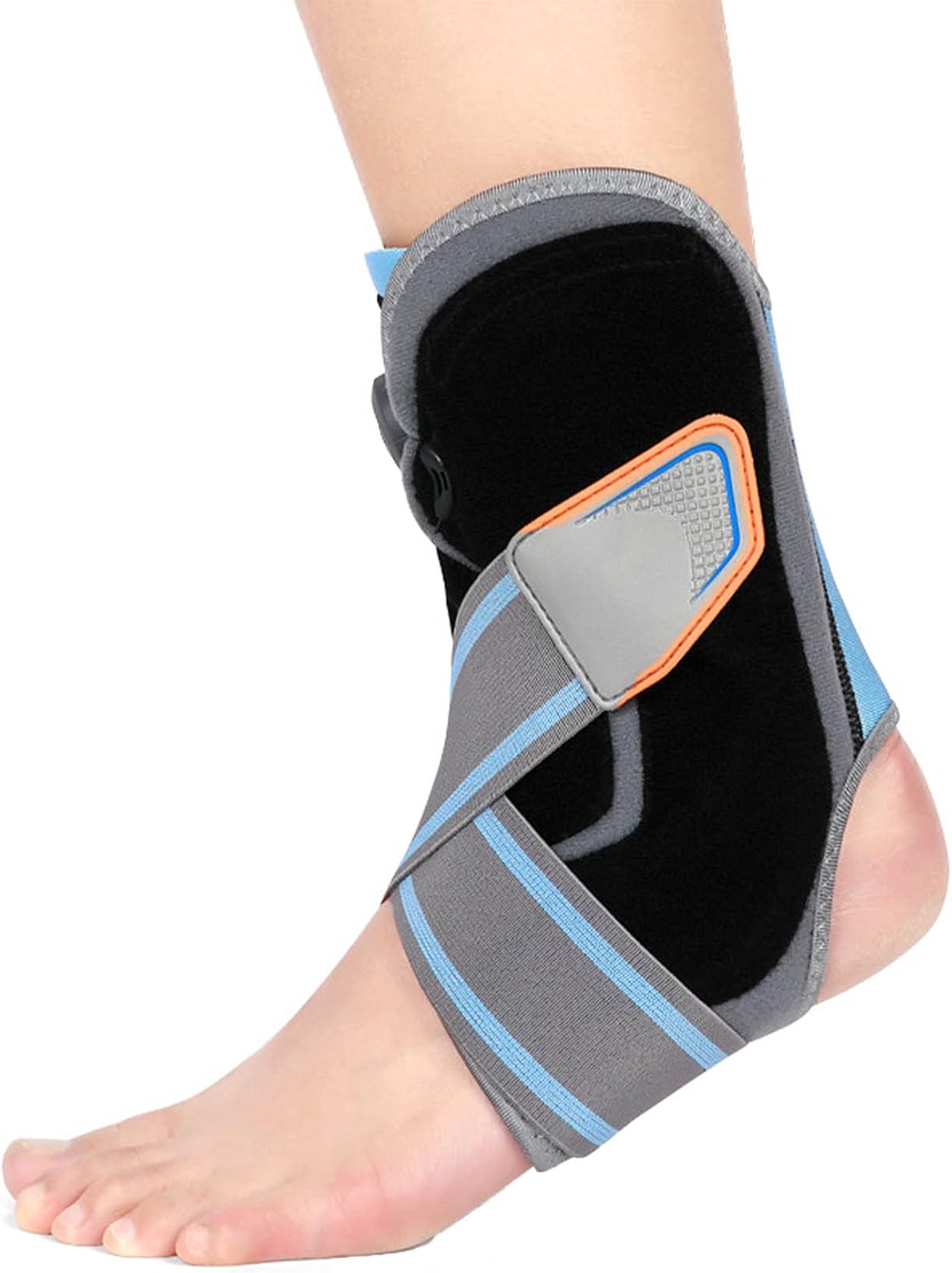 Ankle Support Brace Stirrup Ankle Splint for Pain Relief Injury Recovery Strain Sprain Tendonitis Post-op Cast Support Inside and Outside Support Injury ​Protection for Women Men,Lager
