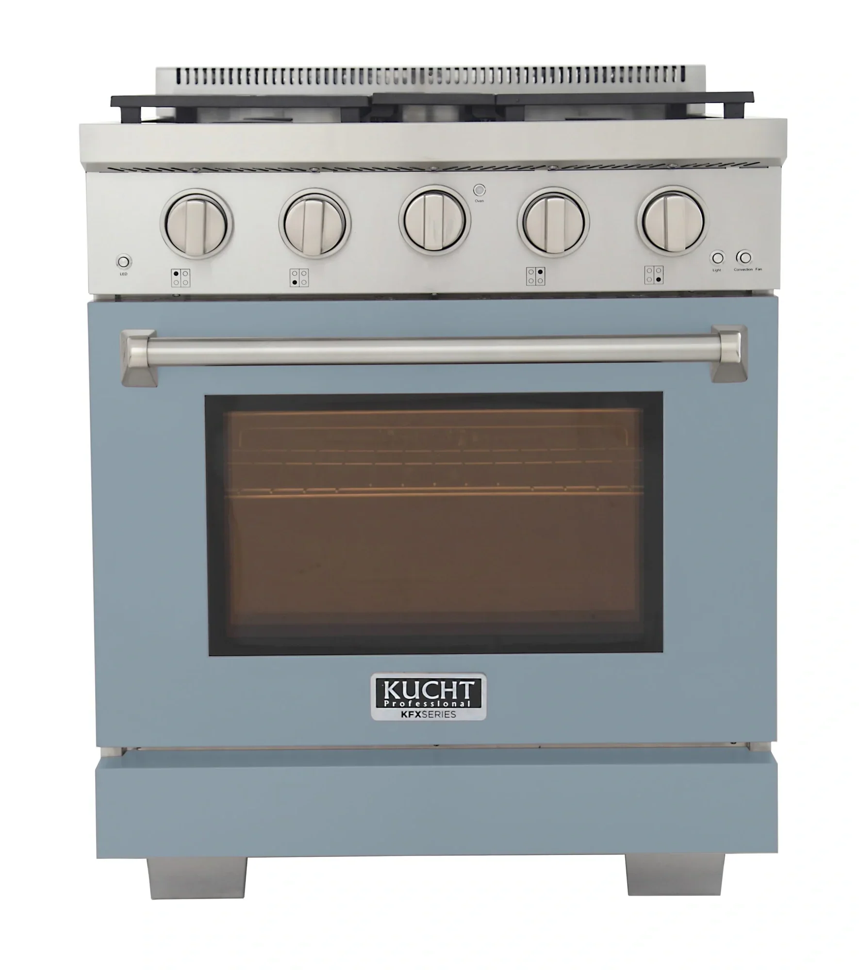 Kucht Professional 30-Inch 4.2 cu. ft. Propane Gas Range in Light Blue with True Simmer Burners (KFX3000X/LP-LB)