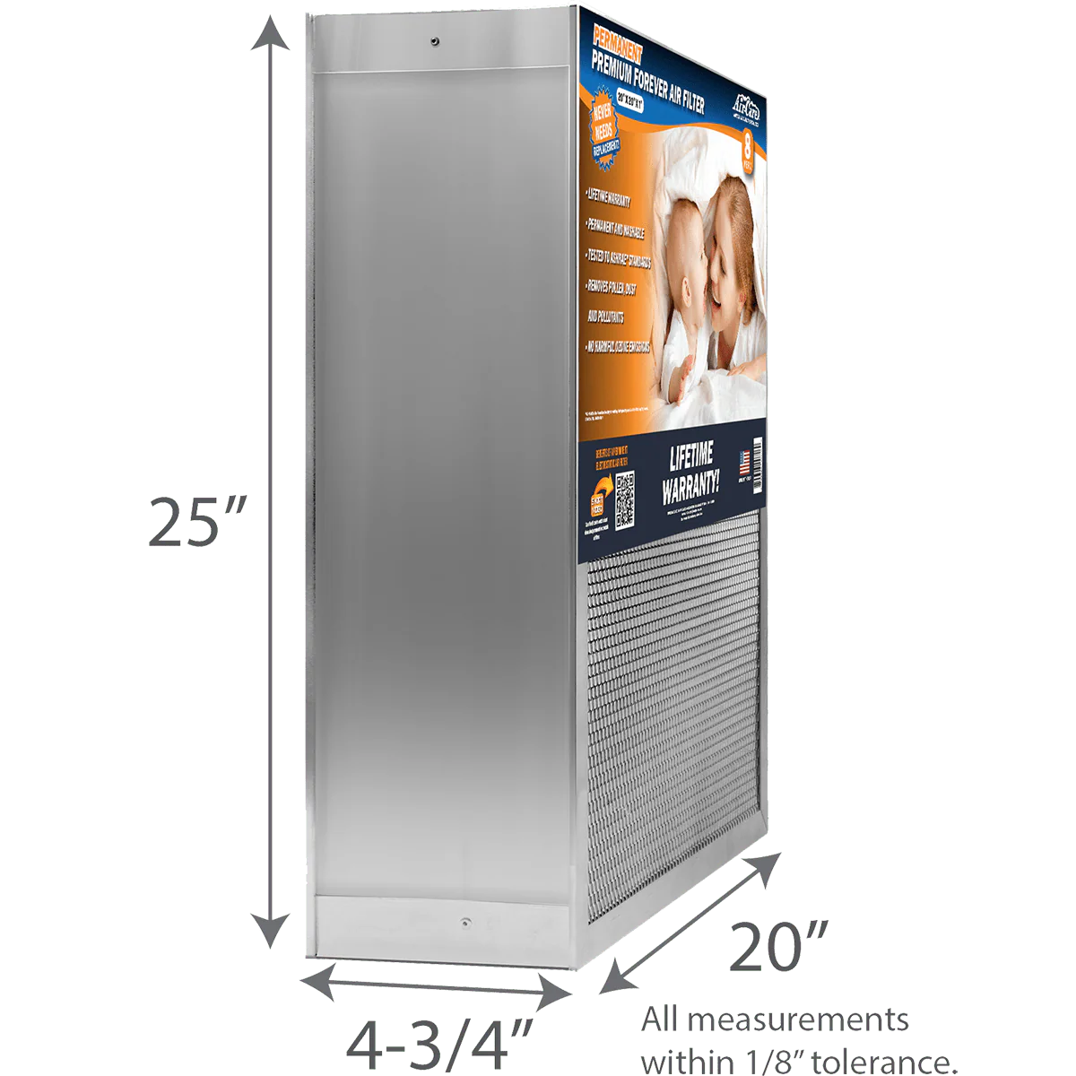 Air-Care 5-In. Deep Permanent Electrostatic Washable MERV 8 Air Filter