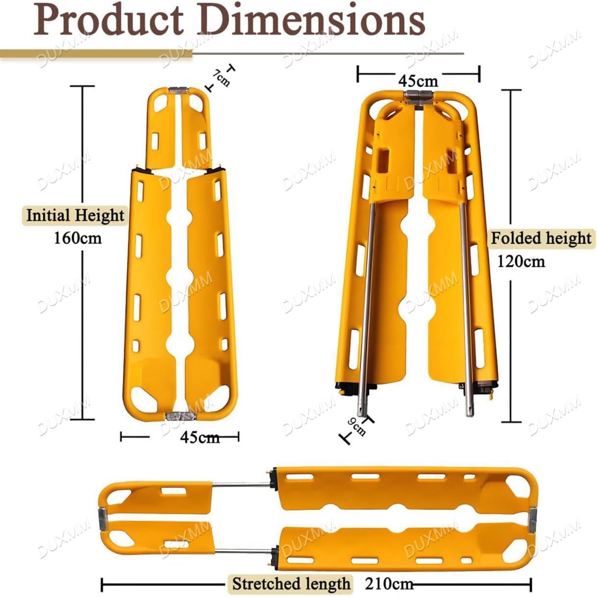 Emergency Scoop Stretcher Bundle - Medical EMT Backboard Immobilization Spine Board for Ambulance & Fire Rescue - Durable, Lightweight, Easy to Use