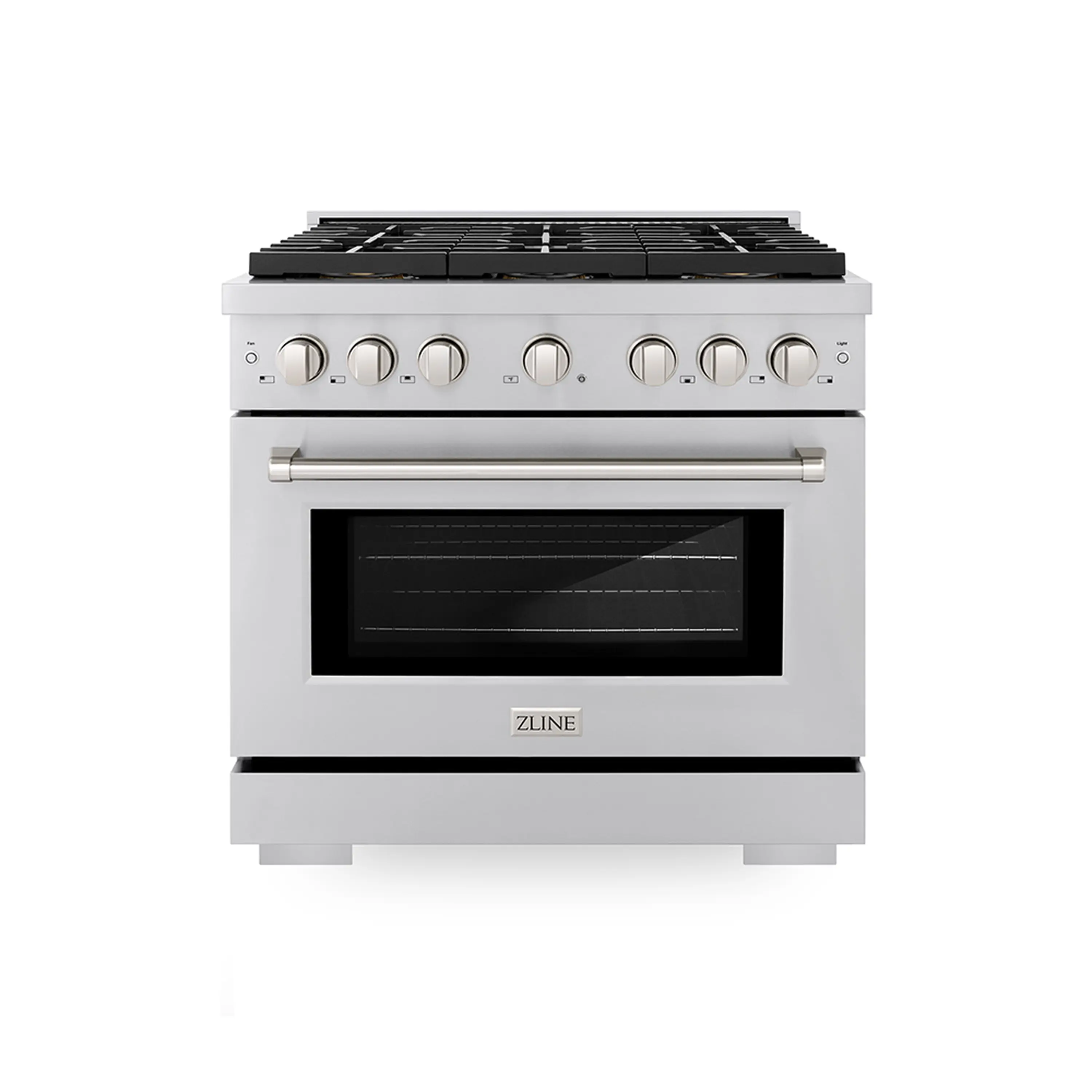 ZLINE 36-Inch 5.2 cu. ft. Paramount Dual Fuel Range with 6 Burner DuoPro鈩?Cooktop and Electric Convection Oven in Stainless Steel (PSDR36)
