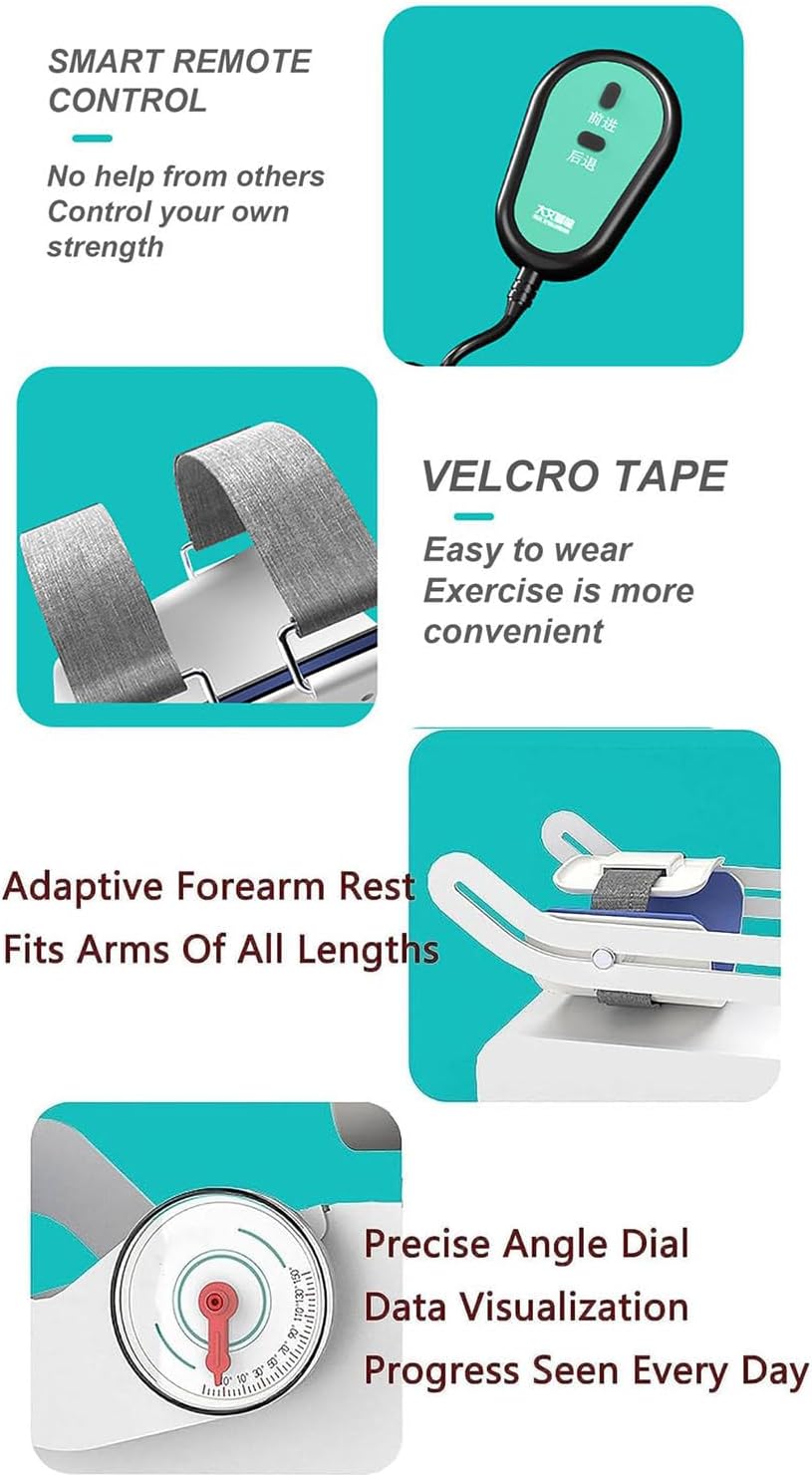 Electric Elbow Joint Rehabilitation Device, Elbow Brace Arm Exerciser, -10°~150° Adjustable Post Op Elbow Brace Stabilizer Splint, for Arm Fracture