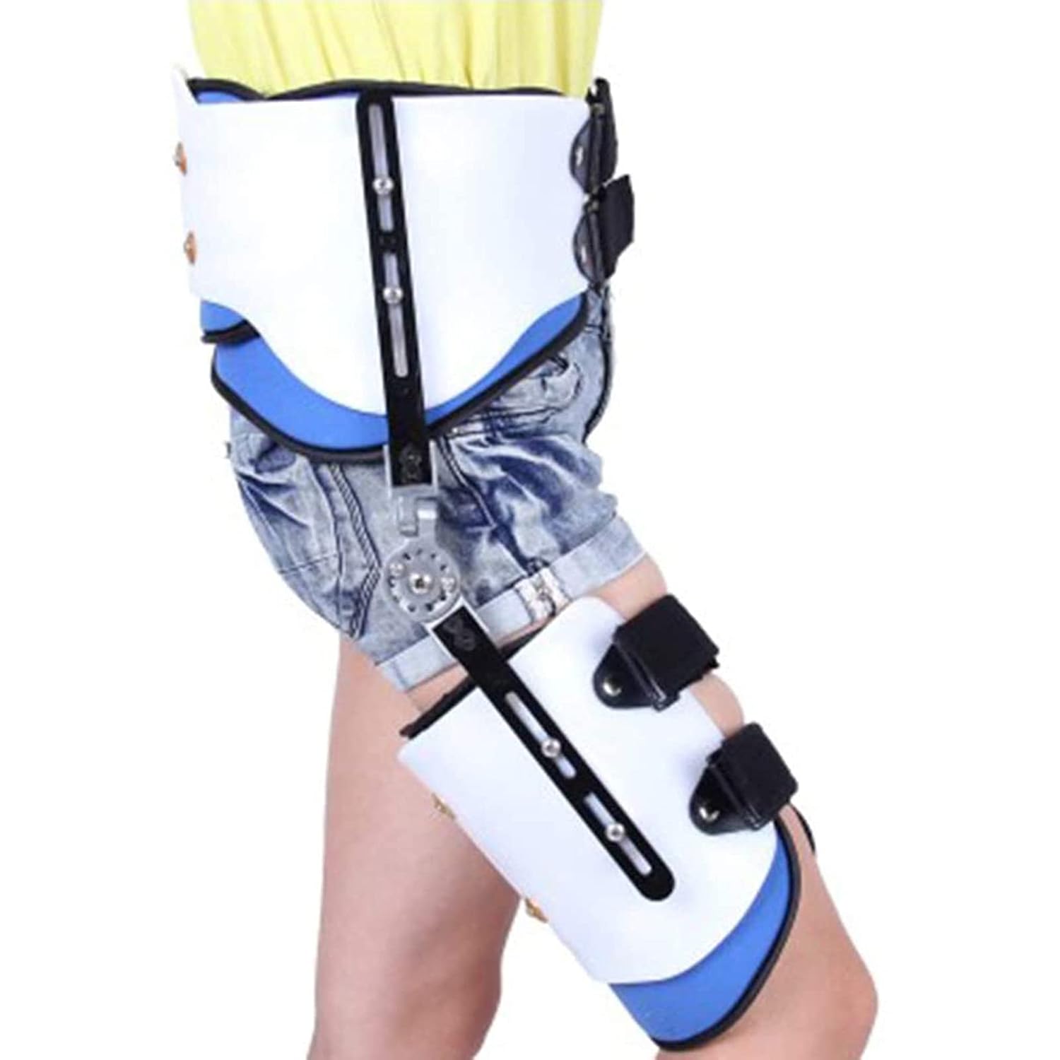 Orthopedic Hinged Knee Brace, Adjustable Hinged Hip Joint Abduction Orthosis Leg Brace for Acl, Pcl, MCL, Arthritis(