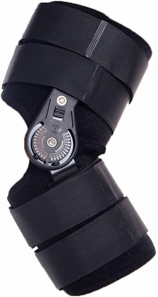 Hinged Knee Brace, Orthosis Stabilizer for Women and Men Adjustable Post Op Knee Support for Left Leg and Right Leg, Adjustable Recovery Support (Medium