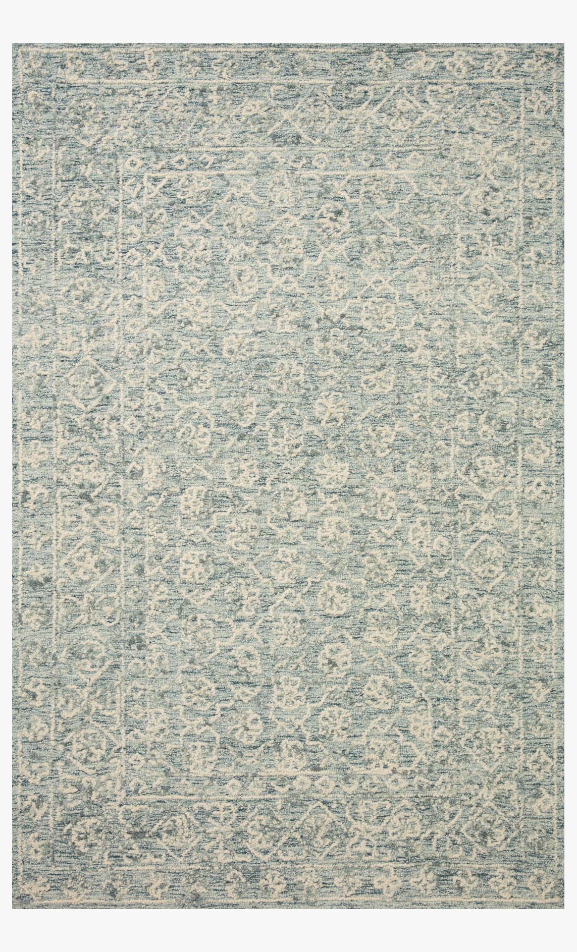 Loloi Cecelia Collection - Contemporary Hand Tufted Rug in Ocean & Ivory (CEC-01)