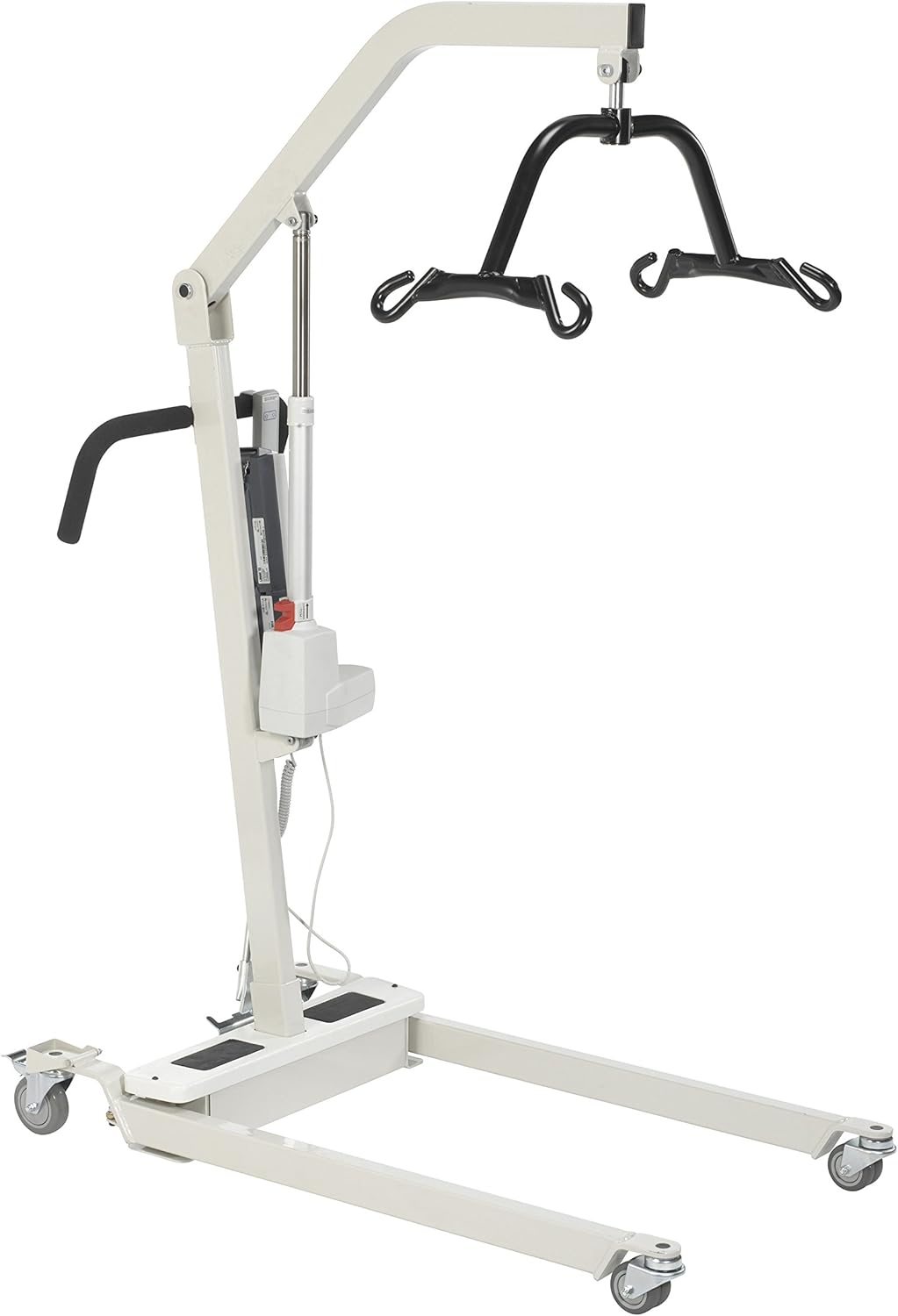 Drive Medical 13244 Medical Bariatric Electric Patient Lift with Rechargeable Battery and Six Point Cradle, White