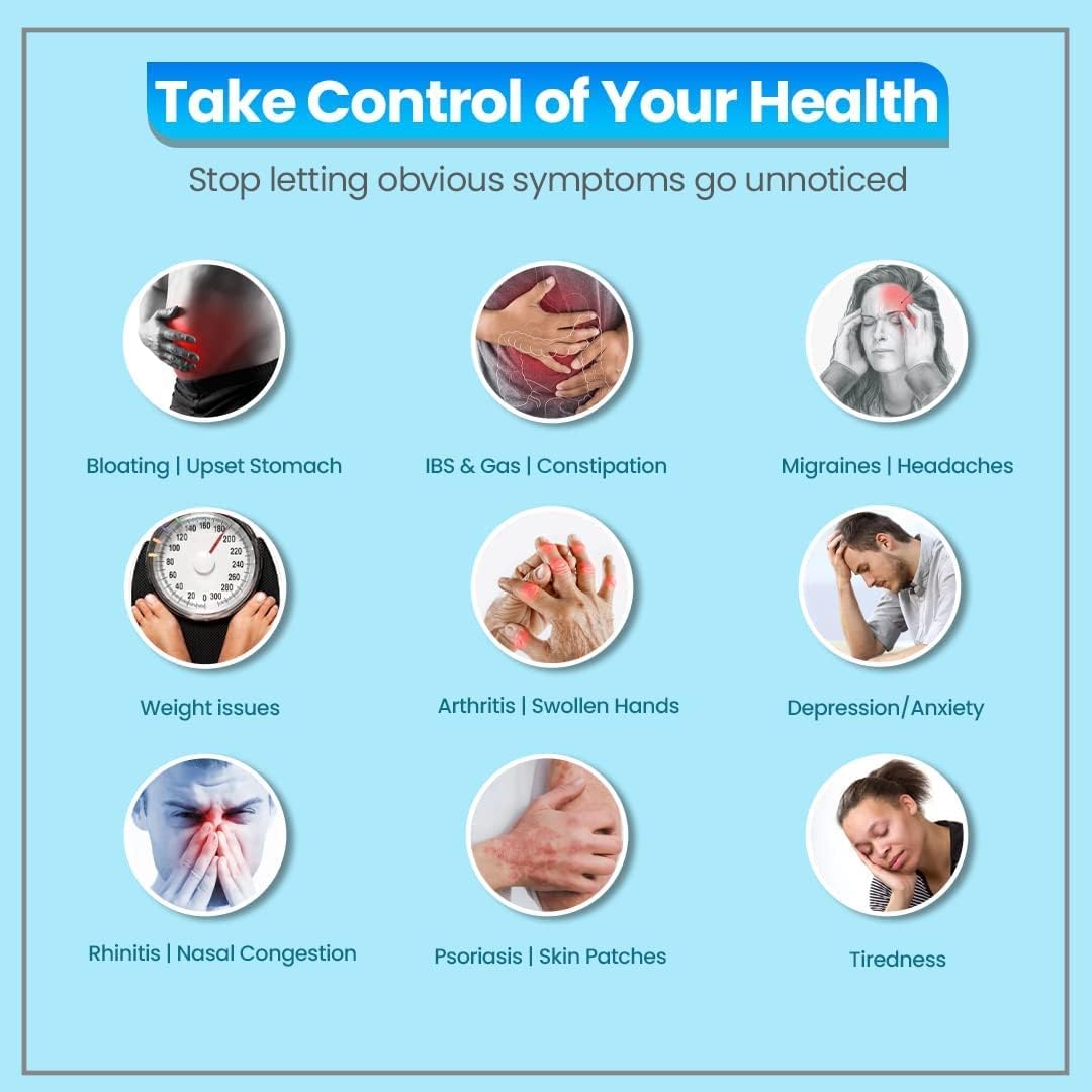 Food Intolerance Test kit, Dietary, Pollen and Gluten Intolerance from Healthy Stuff Online for Kids and Adults, Easy to Use Food Sensitivity Test kit (975 Items Tested, Couple Pack)