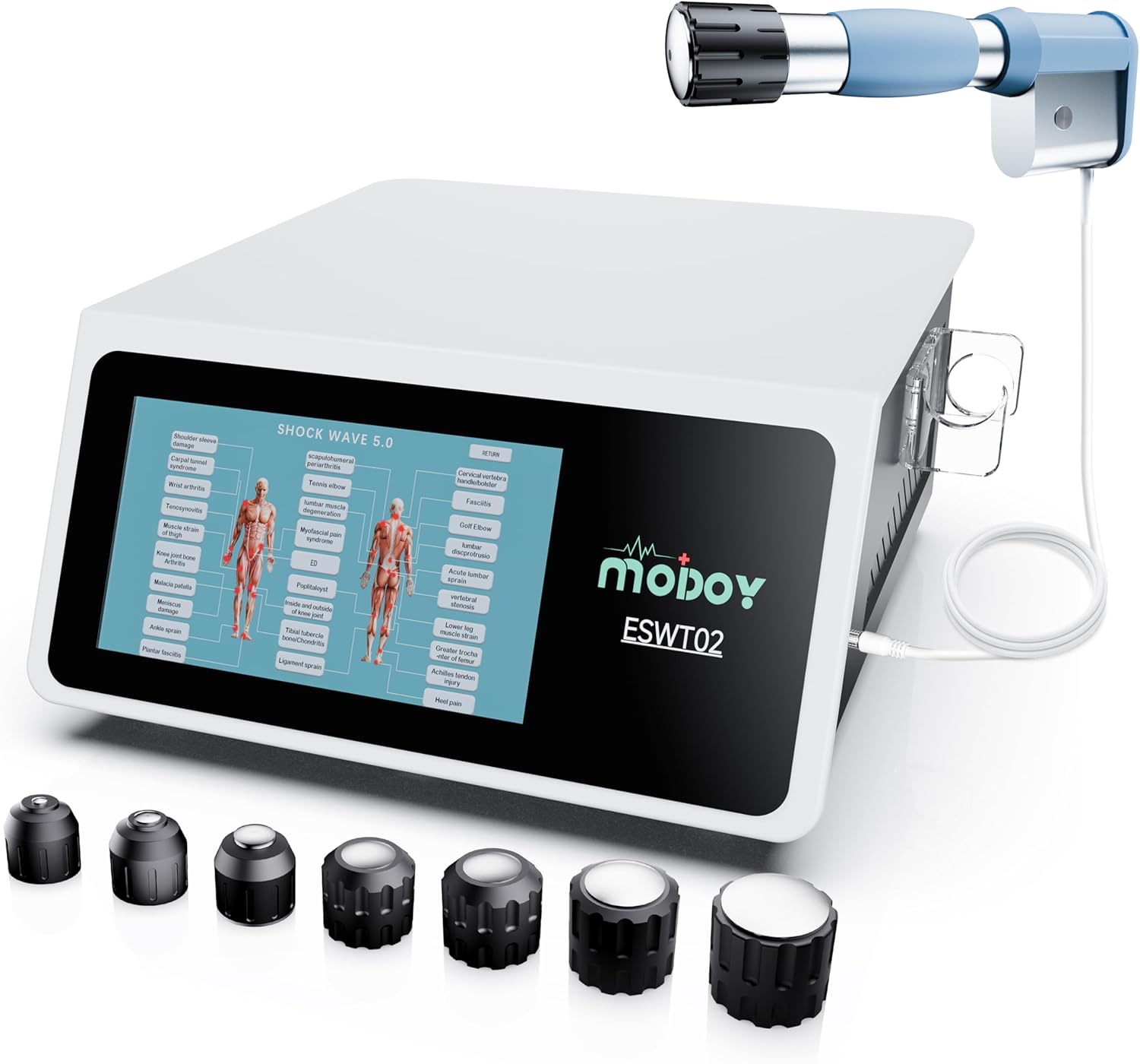 2026 New Shockwave Therapy Machine for Joint/Muscle Pain Relief, FSA/HSA Eligible Shockwave Therapy, Non-Invasive Extracorporeal ESWT Shock Wave Therapy Device, Ideal for Home & Clinical Use(White)