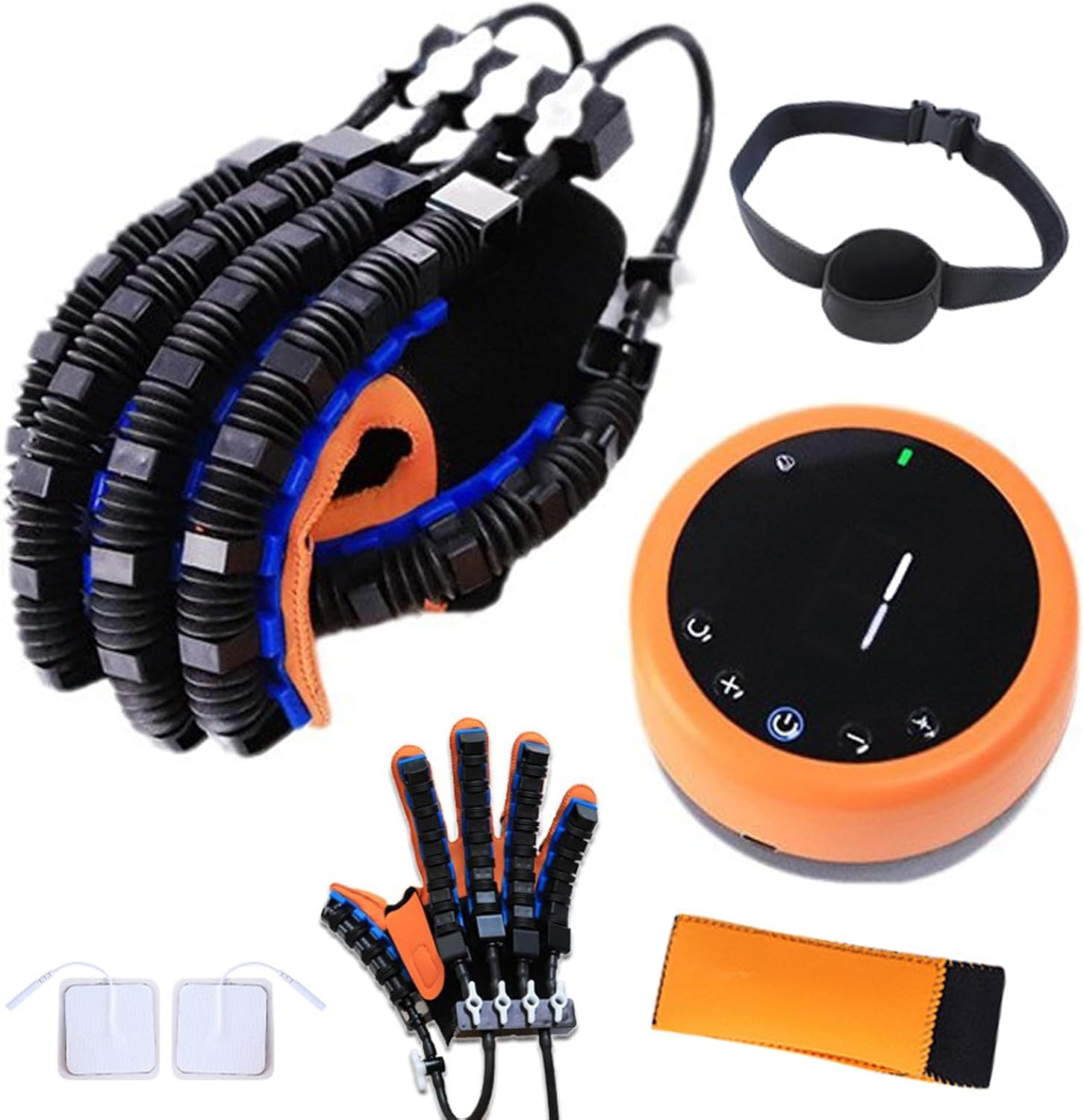 Rehabilitation Robot Gloves for Hand Function Training, Rechargeable Robotic Hand Glove for Stroke Rehab, 5 Workout Modes, Strength Adjustable