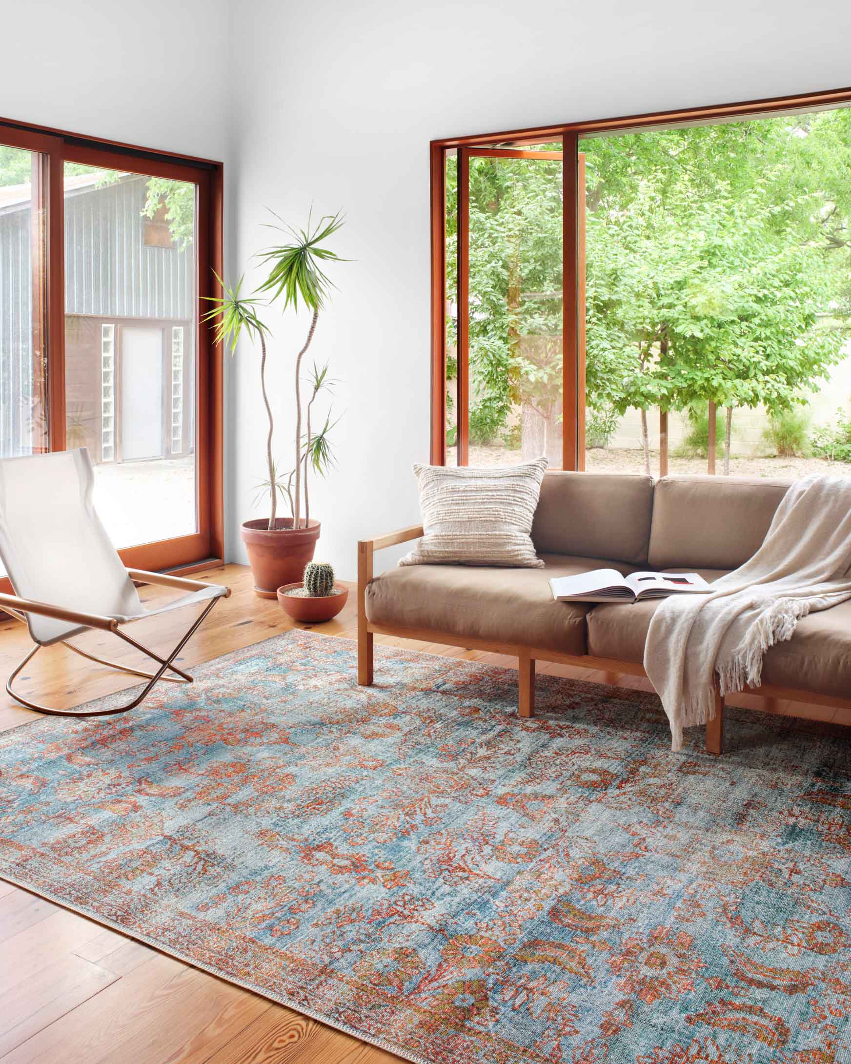 Loloi Sebastian Collection - Traditional Power Loomed Rug in Ocean & Spice (SEB-07)