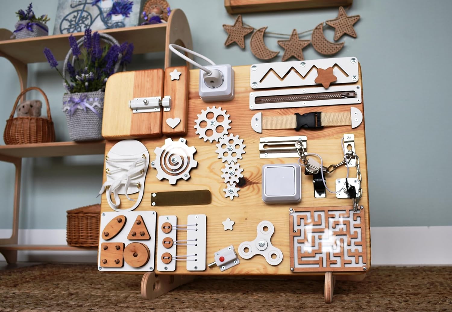 Fidget Toy Adult Dementia Activities, Occupational Therapy Gifts, Sensory Activity Busy Board, Alzheimer Down Syndrome Autism Wooden Toys