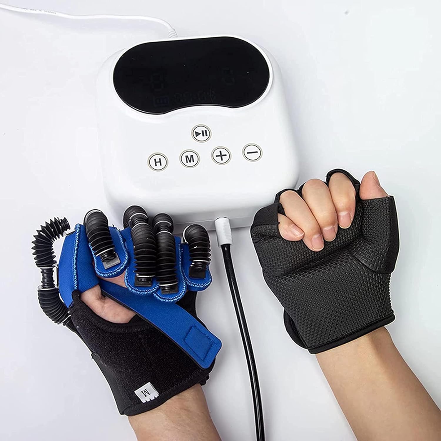 Rehabilitation Gloves Finger Orthoses Exoskeleton Manual Training Functional Hand Splint for Long-Term Relief,right,L