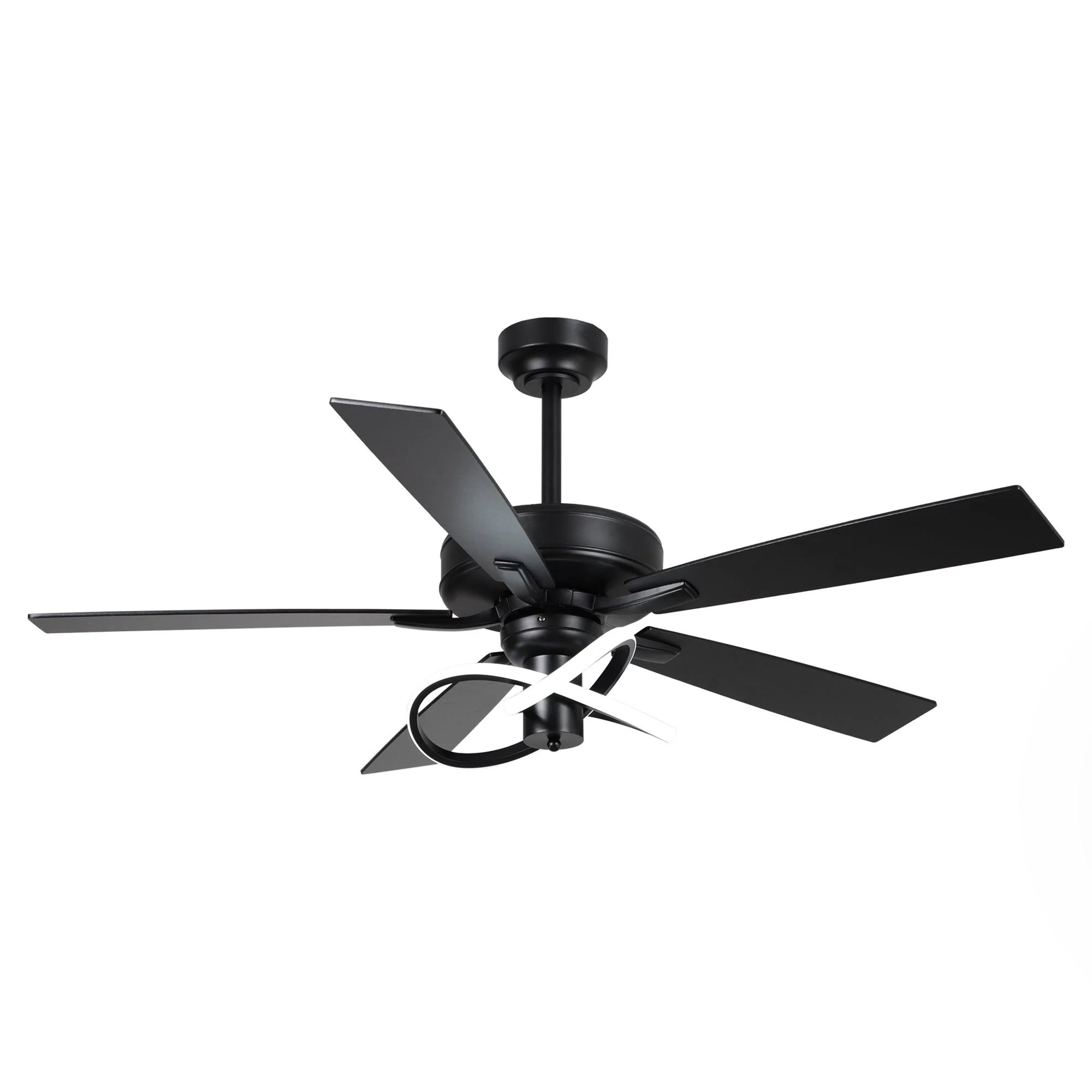 Parrot Uncle 52-Inch Oregon DC Motor Modern Downrod Ceiling Fan with LED Light