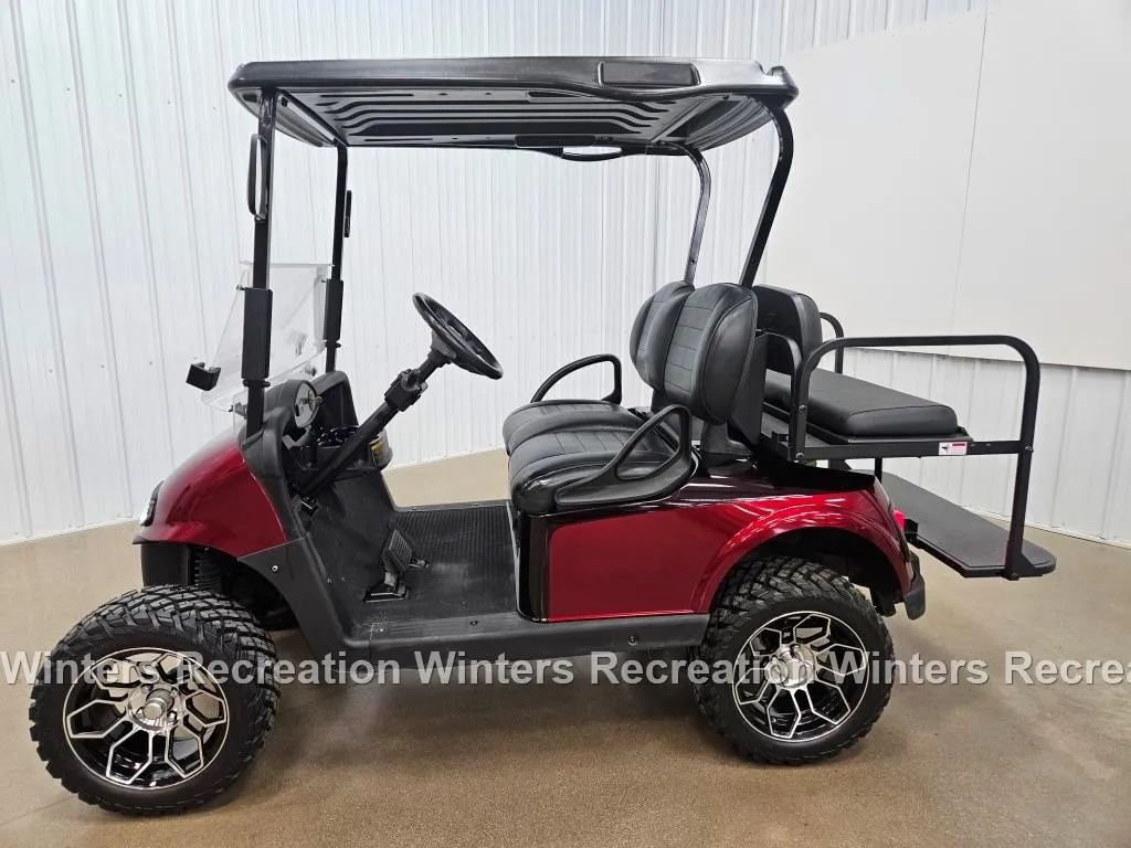 2021 E-Z-GO RXV Lithium Ion STREET READY Golf Cart, Maroon & Black
