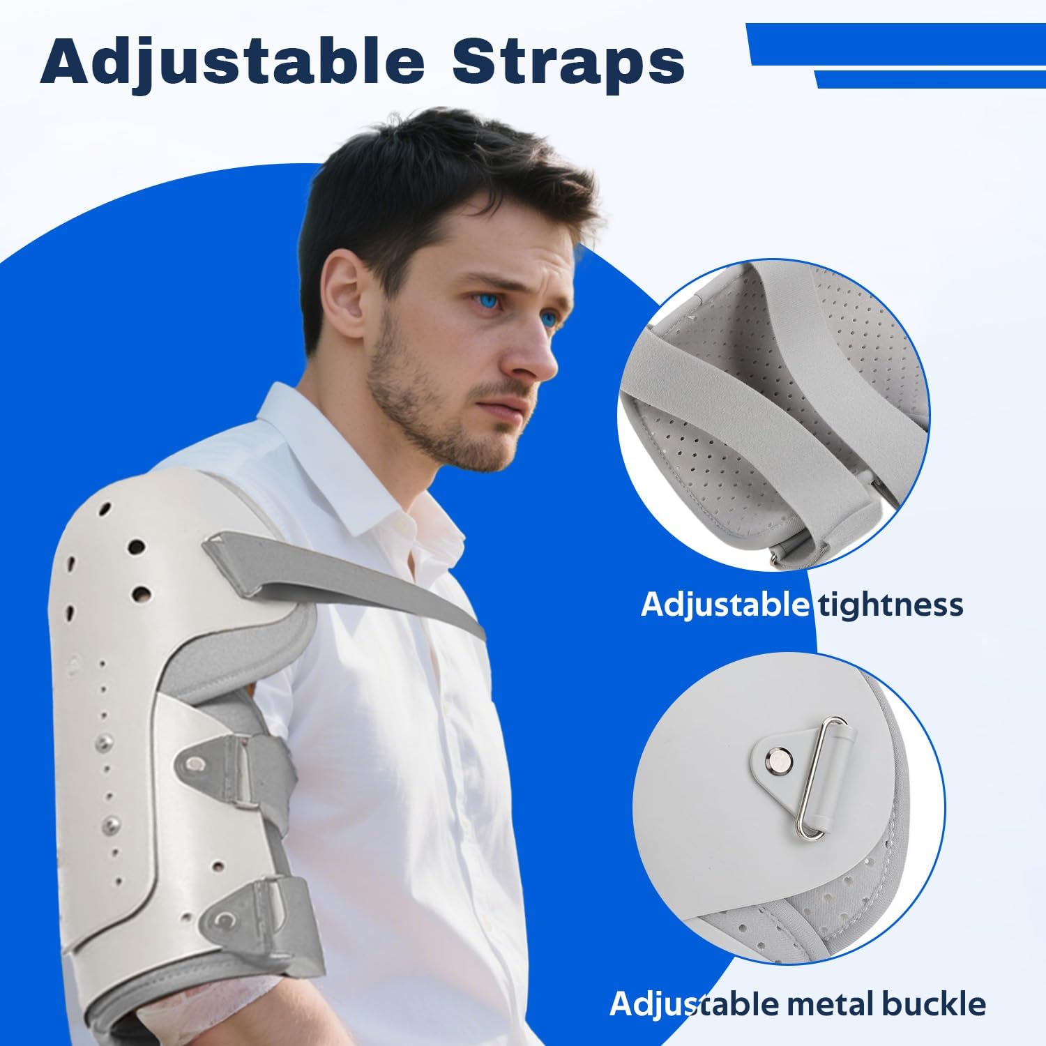 TARSHYRY Medium Humeral Shaft Fracture Splint, Lightweight and Breathable, Upper Arm Brace, Left/Right Arm,Bone Humerus Fracture for Men and Women (Right Shoulder)