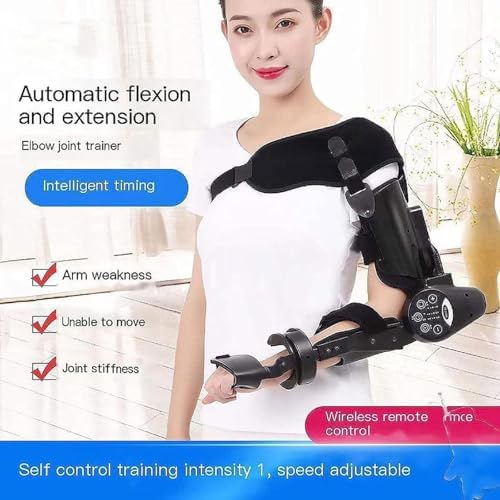 Remote Control Elbow Rehabilitation Device - Hinged Elbow Brace with Smart Timing for Upper Arm Support & Injury Recovery - Ideal for Physical Therapy & Rehabilitation