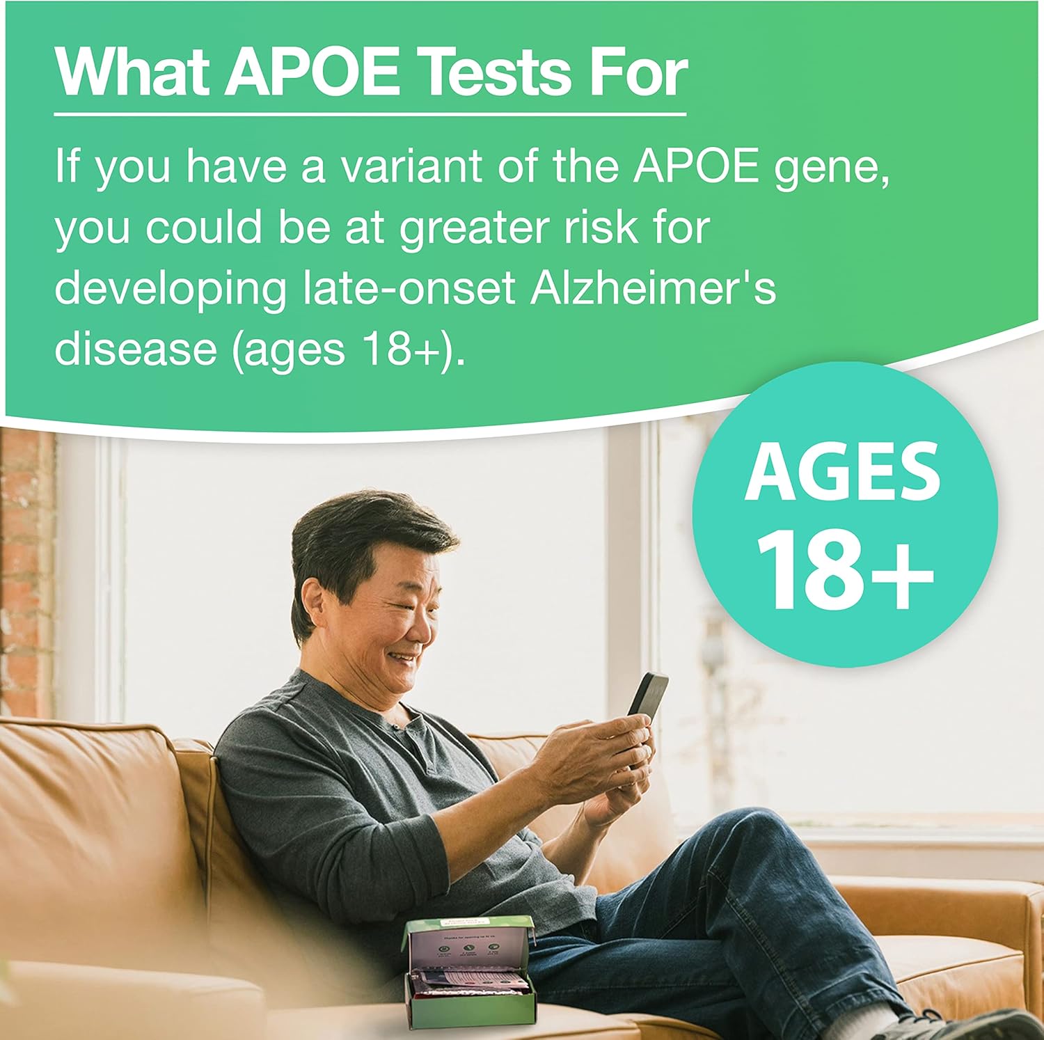 empowerDX APOE Gene Test, Easy at Home Mouth Swab Test for Alzheimer’s Disease and Dementia Risk, Ages 18+