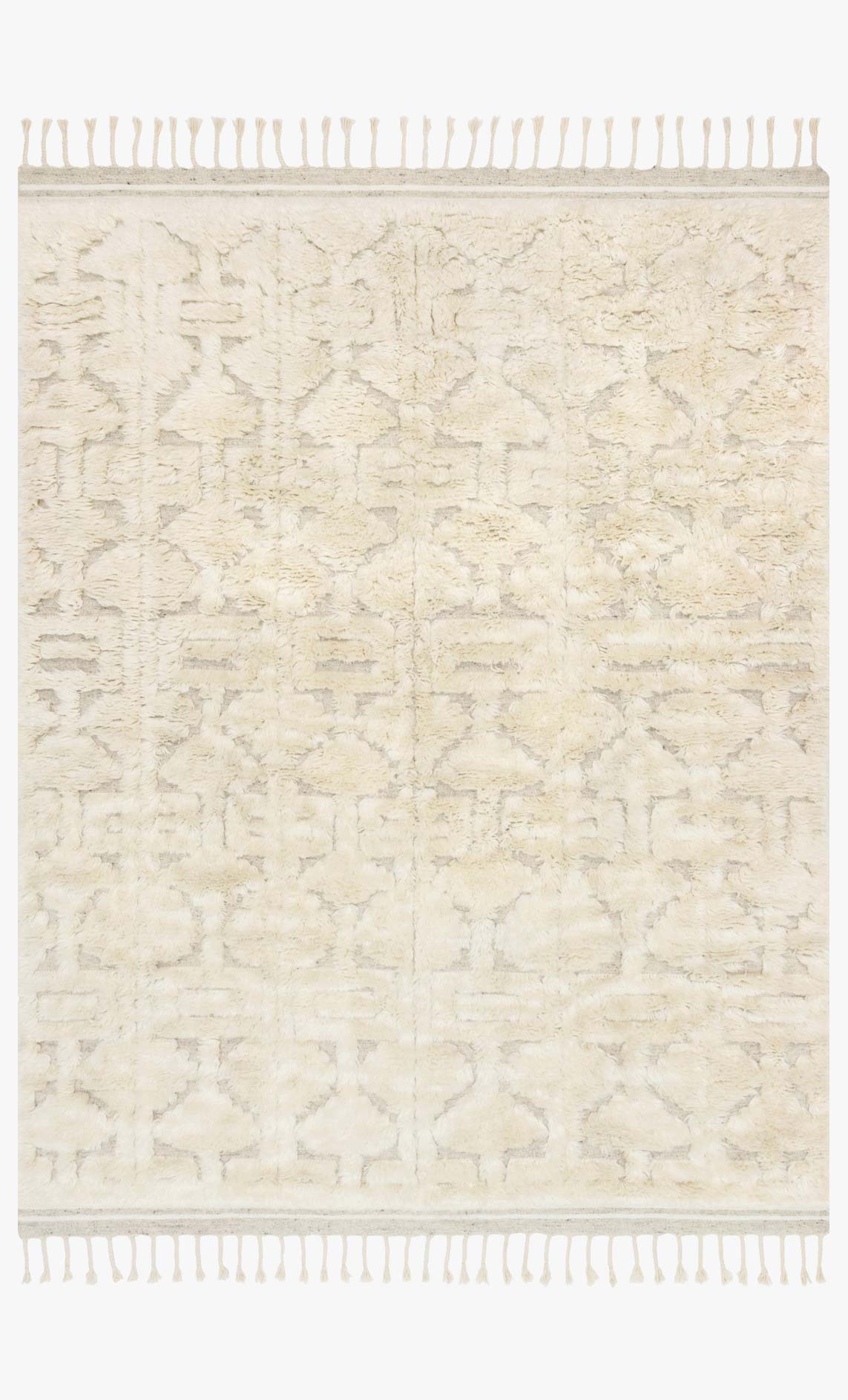 Loloi Hygge Collection - Contemporary Hand Loomed Rug in Oatmeal & Ivory (YG-03)