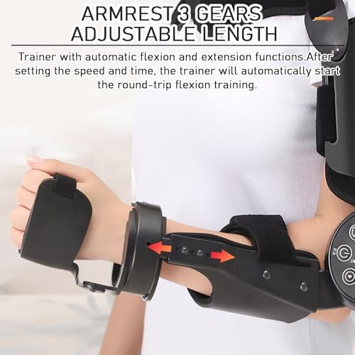 Intelligent Arm Rehabilitation Device | Remote-Controlled Elbow Joint Trainer | Hinged Elbow Brace & Exerciser for Effective Recovery (Left)