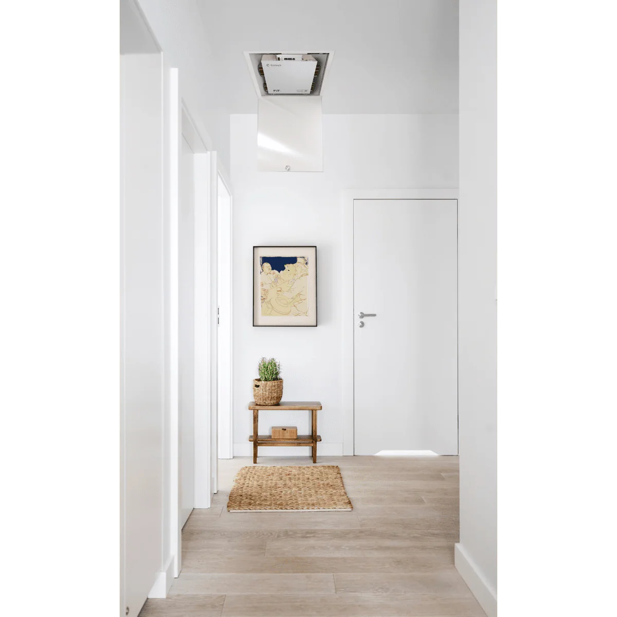 Fantech FIT 120E-D-EC-M 129 CFM Low Profile Mirrored Energy Recovery Ventilator w/ Shut-Off Damper