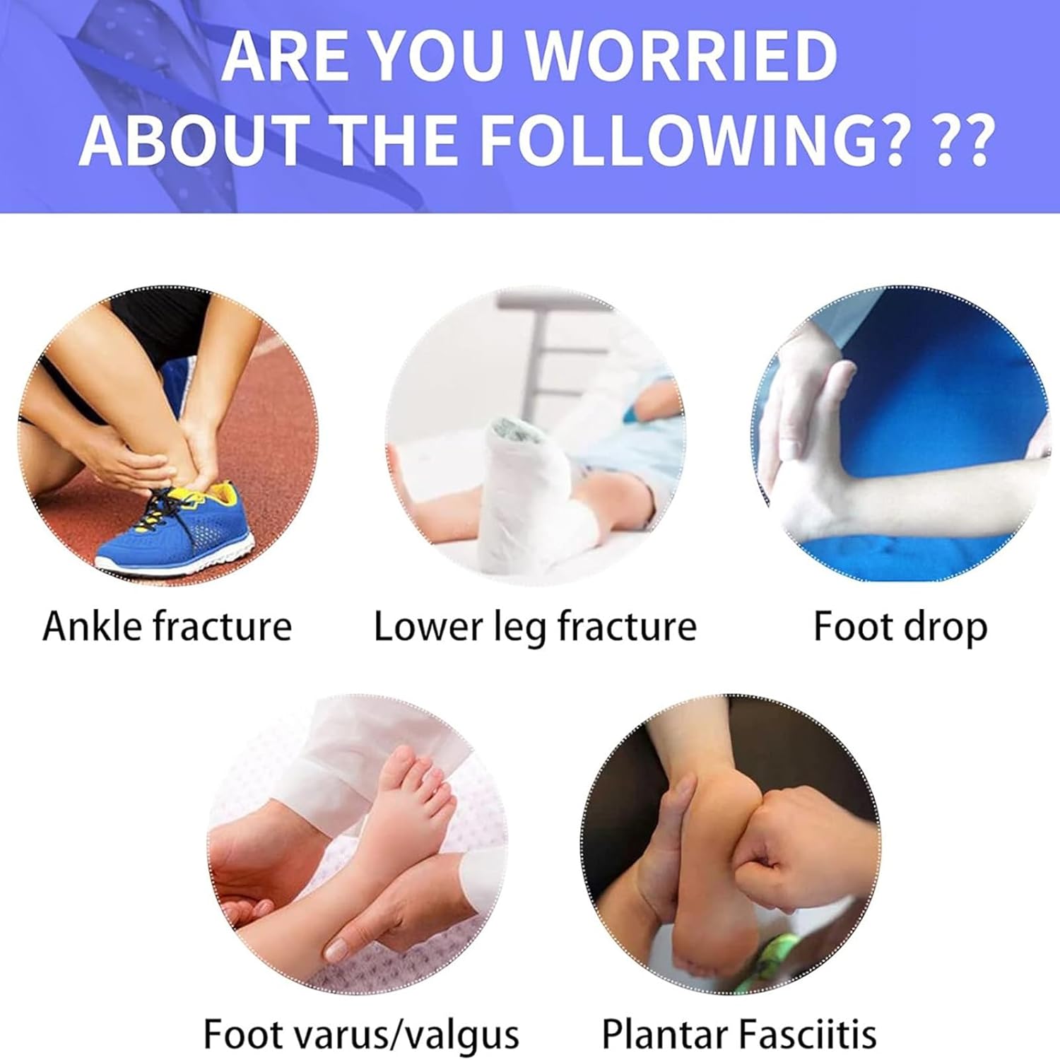 Plantar brace night splint foot stretcher Sleeping Stretch Boot Adjustable for Fractures, Sprains & Post-Operative Recovery Fascia Tendon and Calf Stretching Heel and Bone Spur(A,Large)