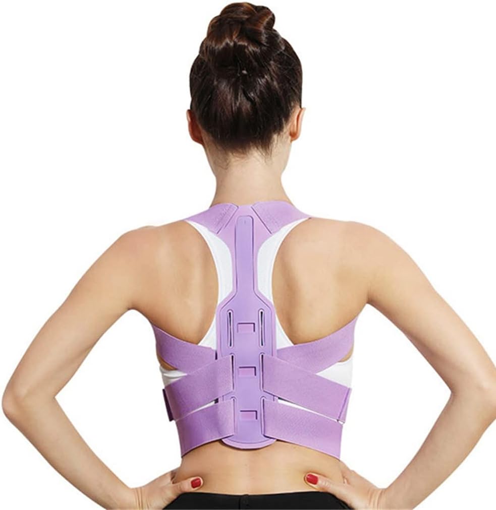 Brace Support Belt Adjustable Back Posture Corrector Clavicle Spine Back Shoulder Lumbar Posture Correction Corset for Posture(D,Large)