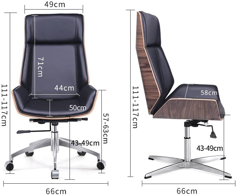 Posture Ergonomic Pu Leather,Managerial Computer Desk Chair Flip Up Armrest Big Tall Modern Executive Chair and Computer Desk Chair Supports Up to 400 Pounds,Bonded Leath,C