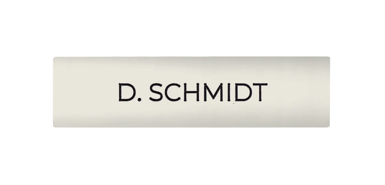 DoorBird Nameplate for One Call Button D21X  in Pure White, RAL 9010 - Individual Engraving