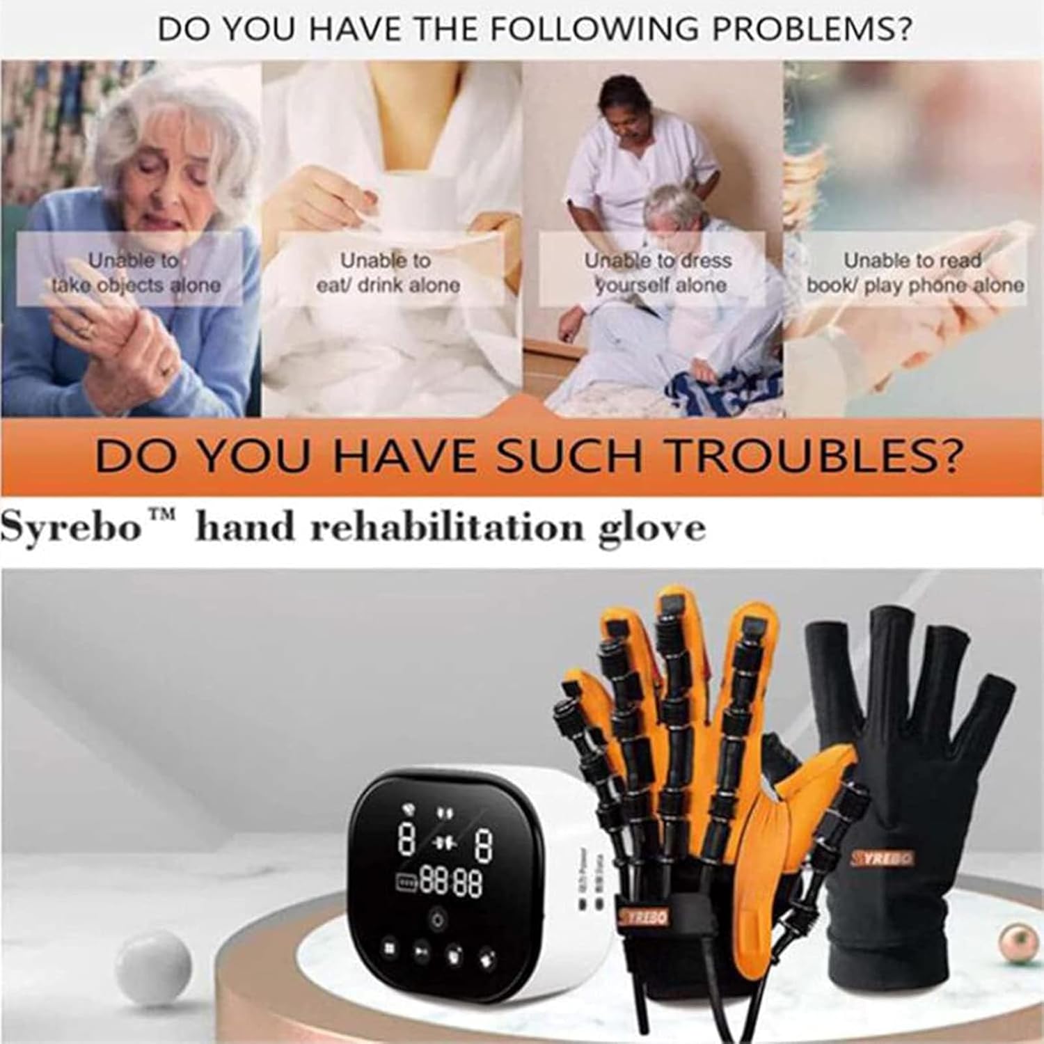 Hemiplegia Finger Rehabilitation Trainer Robot Gloves,Finger Rehabilitation Gloves for Stroke Patients,Finger Straightening Brace Guard Protector,Child