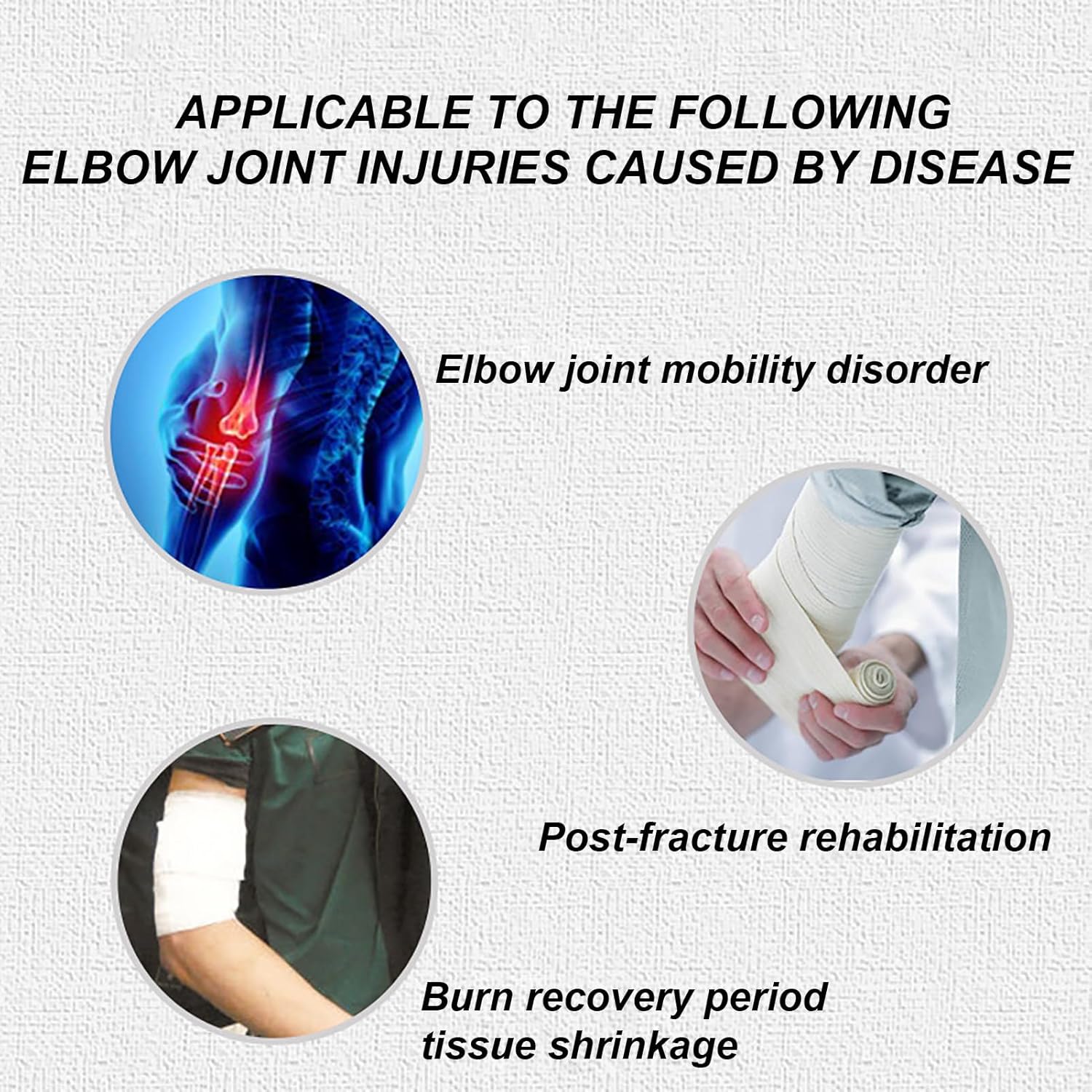 Brace 2024 Elbow Joint Rehabilitation Device, Upper Limb Arm Rehabilitation Training Device, Full Angle Adjustment (-15°-150°), for Wrist and Elbow Recovery