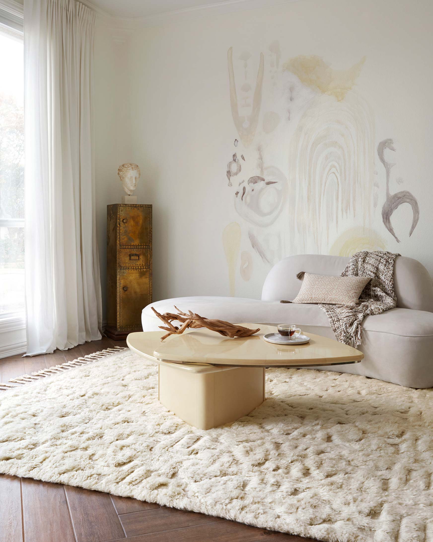 Loloi Hygge Collection - Contemporary Hand Loomed Rug in Oatmeal & Ivory (YG-03)