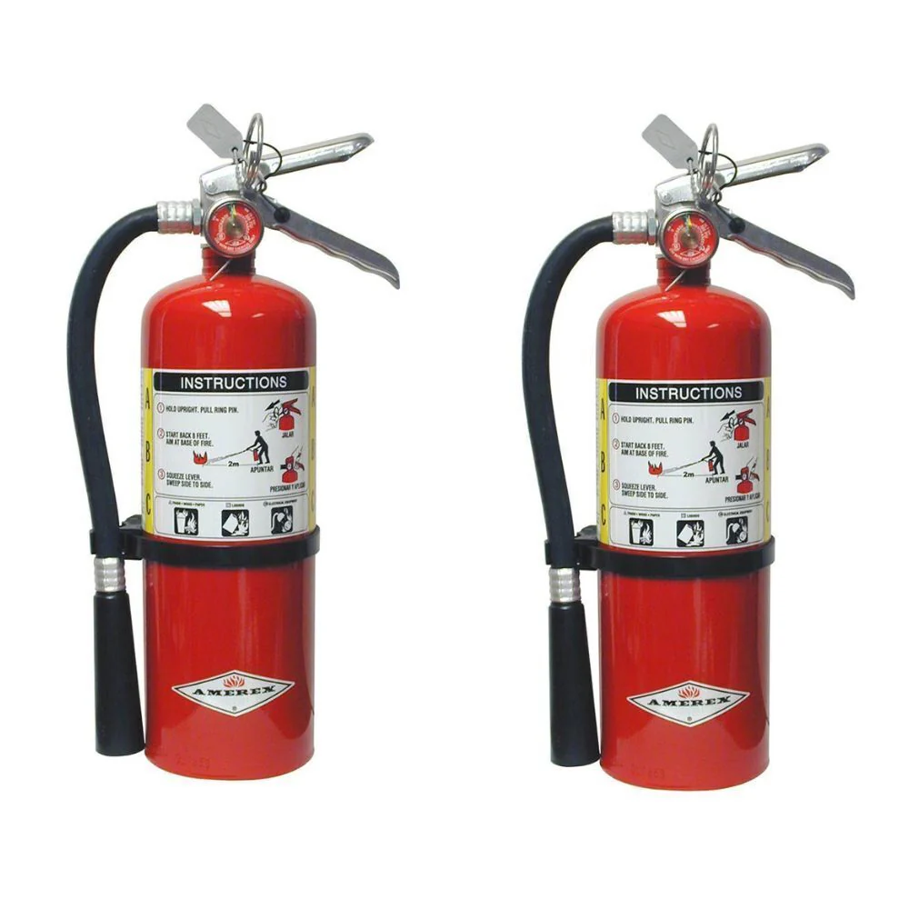 Amerex B500, 5lb ABC Dry Chemical Class A B C Fire Extinguisher (2 Pack)