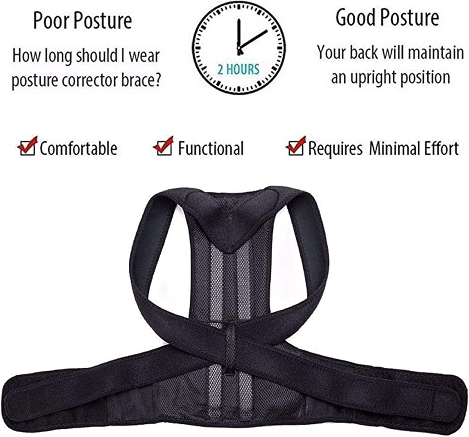 Posture Corrector for Men Women Teenagers Spine Back Support Brace Waist-Support Belts Provides Pain Relief for Neck Back and Shoulders,XXXX
