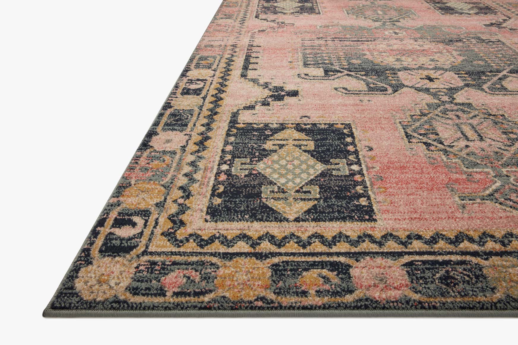 Loloi II Jocelyn Collection - Transitional Power Loomed Rug in Rose & Rose (JOC-06)