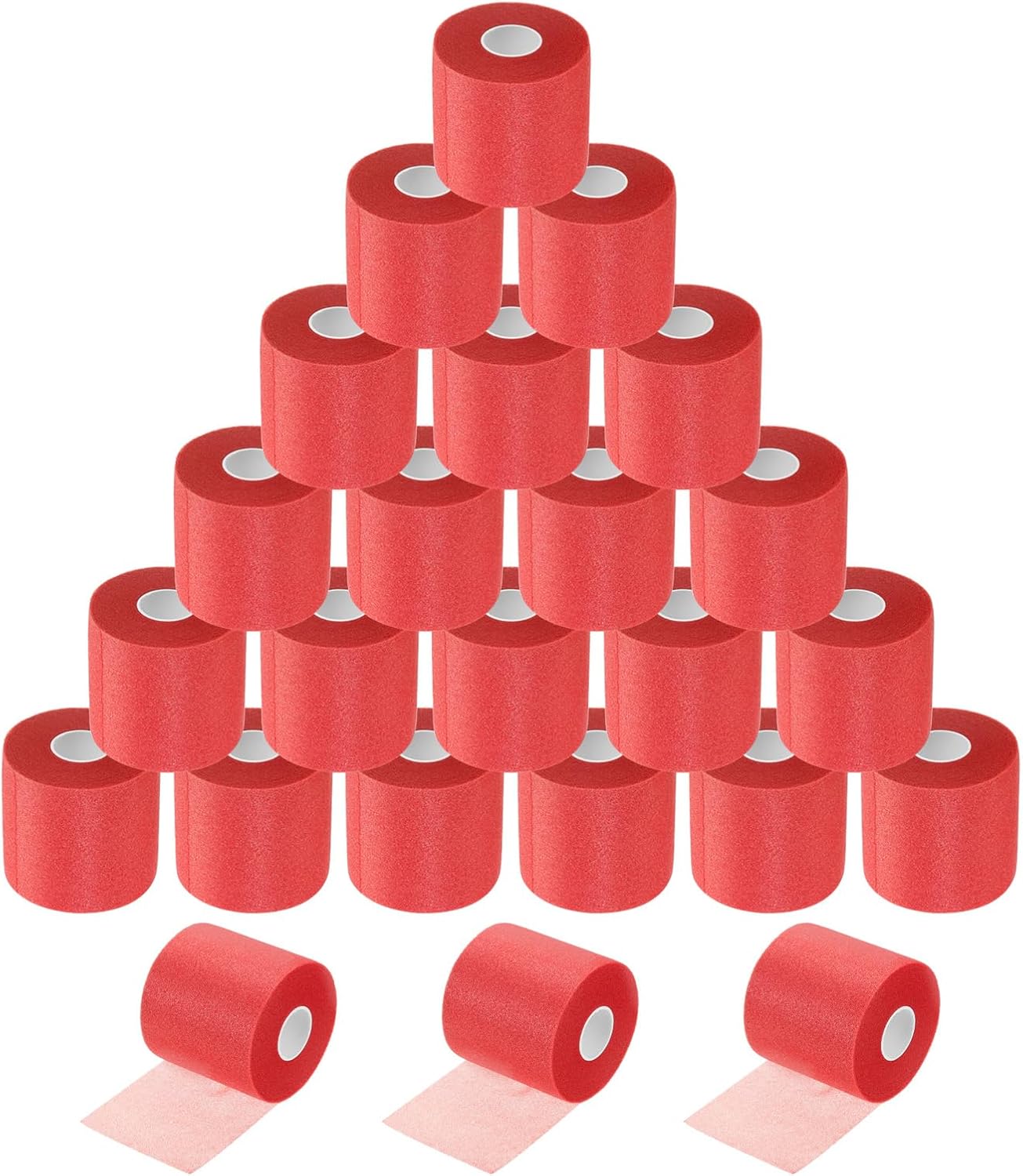 MECCANIXITY 24 Rolls Pre Wrap Athletic Tape 30 Yard x 2.8