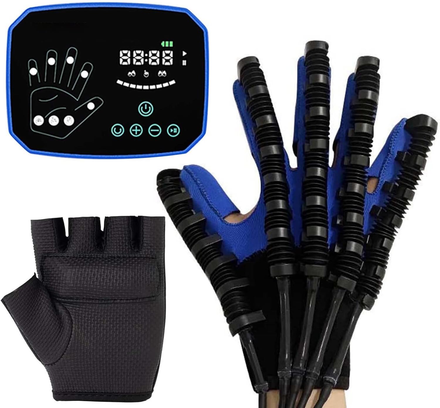 Rehabilitation Robot Gloves Finger Training Stroke Hand Splint Finger Orthosis Stroke Hemiplegia Finger Rehabilitation Trainer Equipment(Size:S Code,Color:Right Hand)