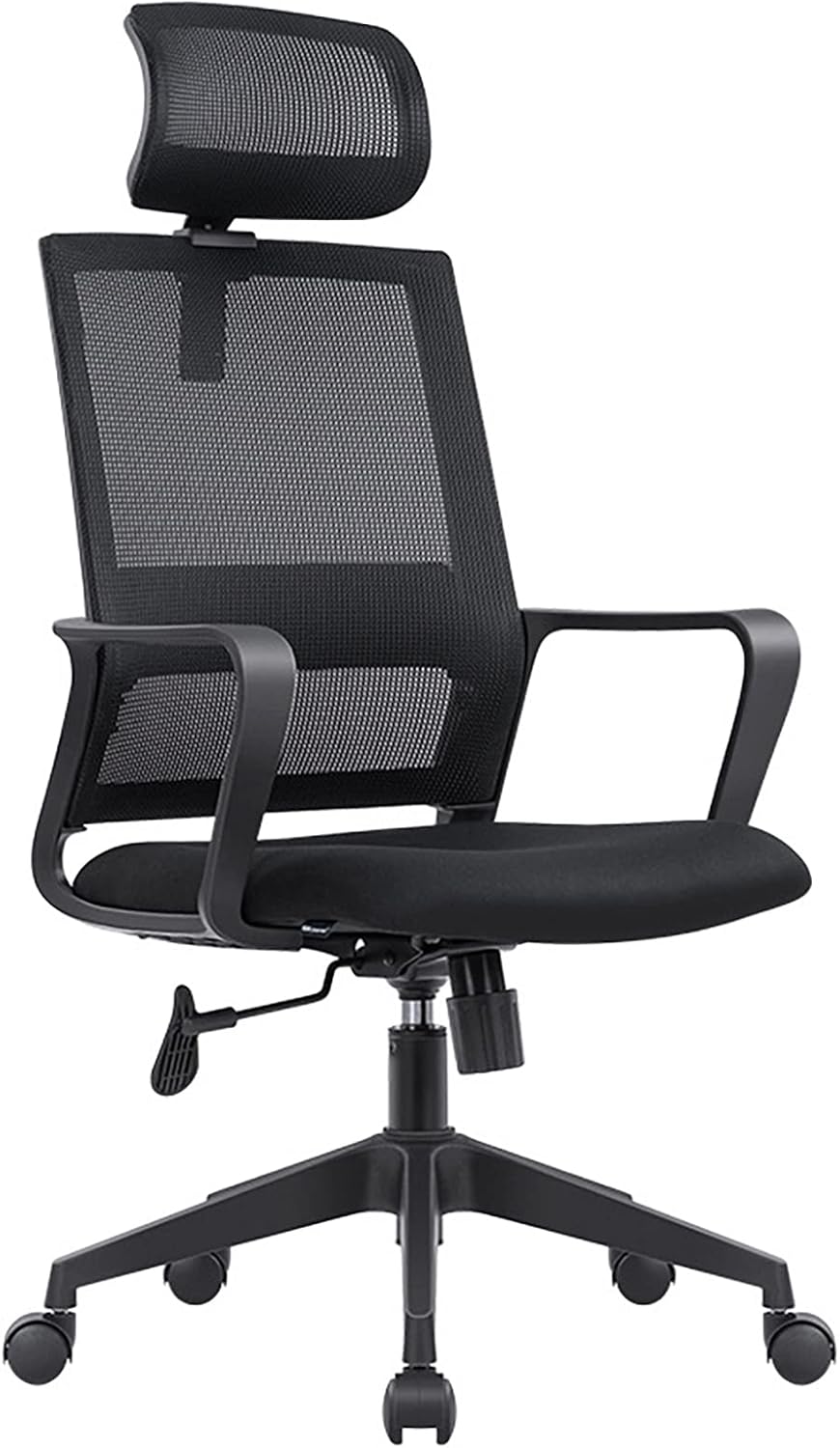 Office Chair Ergonomic Lumbar Support, High Back Mesh Computer Chair, Swivel Chair for Desk, with Armrests, Tilt Function, Wheels, Breathable Mesh, for Adult Working St(A