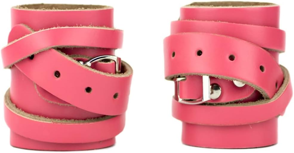 1 Pair Wrist Brace Weightlifting Winding Bracers Leather Strength Training Support Breathable Adjustable(black-JoJo's Bizarre Adventure1)