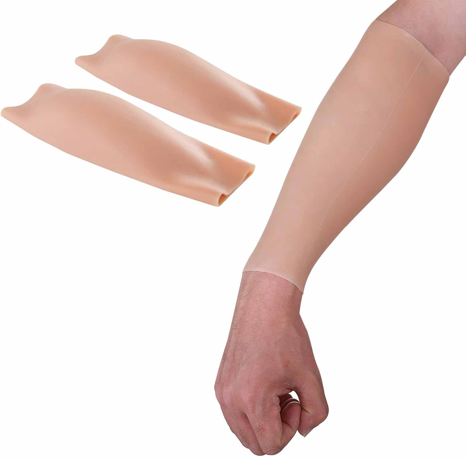 1 Pair Silicone Calf Pads Leg Arm Enhancer Calf Corrector Artificial Cover Scar Birthmark for Thin Skinny Crooked Legs