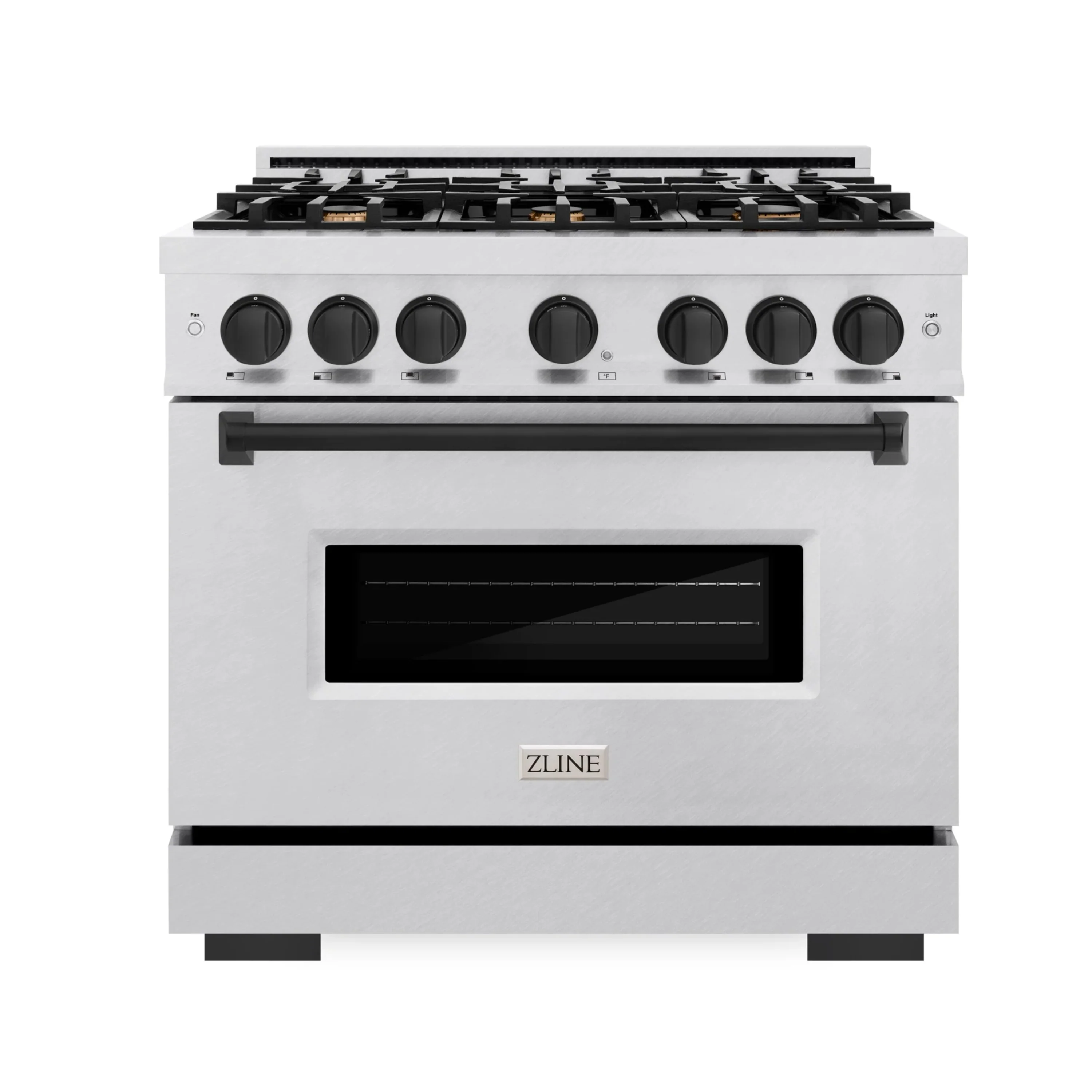 ZLINE Autograph Edition 36-Inch Classic Series Dual Fuel Range in Satin Stainless Steel with Matte Black (CDRSZ-36-MB)