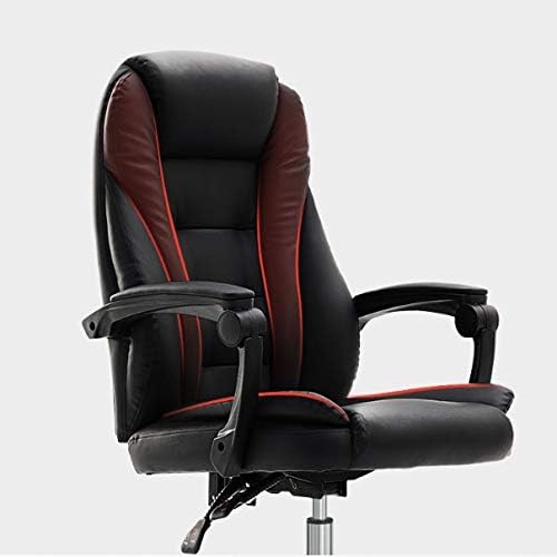 Ergonomic High Back Bonded Leather Executive Chair with Flip Up Arms and Lumbar Support, Black (Style 2 One Size)