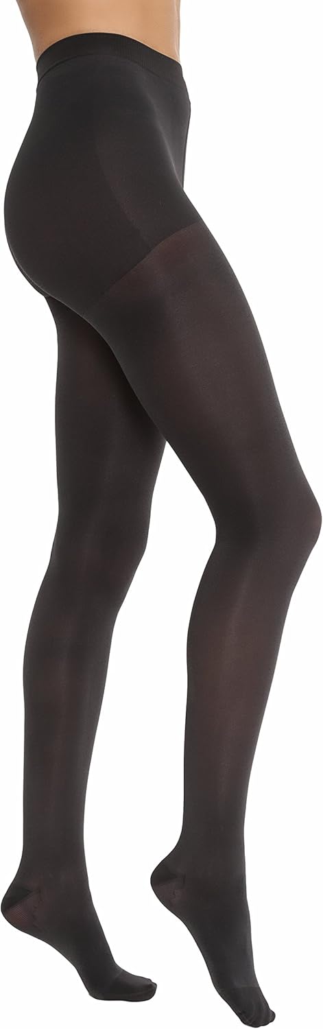JOBST Opaque Waist High 20-30 mmHg Compression Stockings Pantyhose, Closed Toe, Small, Anthracite