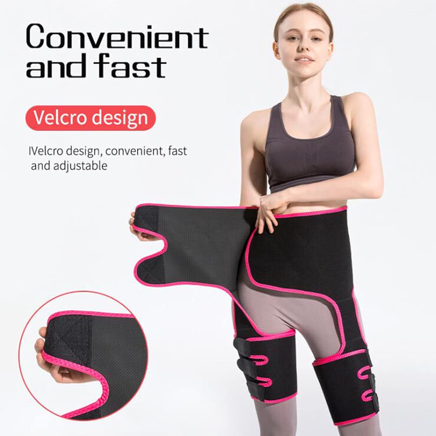 Hip Brace Thigh Compression Sleeve, Hip Groin Support for Men & Women, Injury Strap for Pulled Muscle Strain for Hip Pain Relief Fits Both Leg New