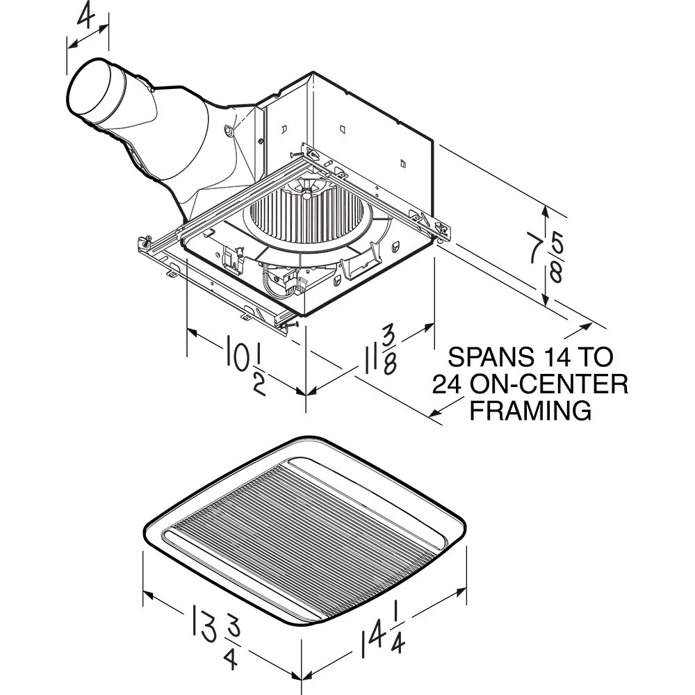 Broan RB Ultra Pro Series Energy Star Bathroom Exhaust Fan