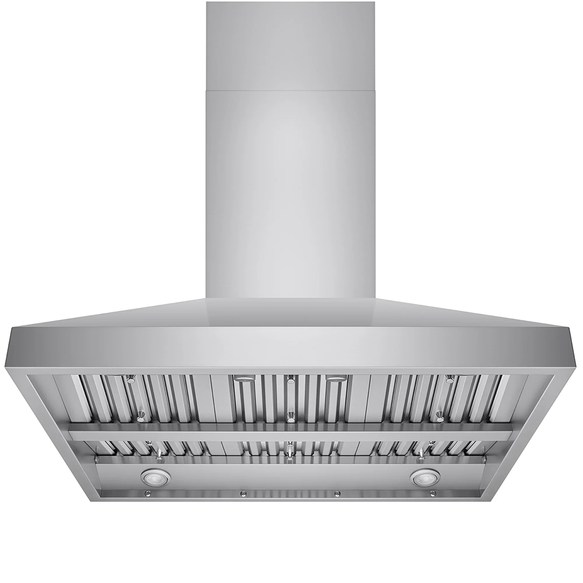 Victory 42-Inch 750 CFM Island Range Hood in Stainless Steel with Baffle Filters, 4-Speed Rotary Switch, Dimmable LED's (Twister-Island-42)