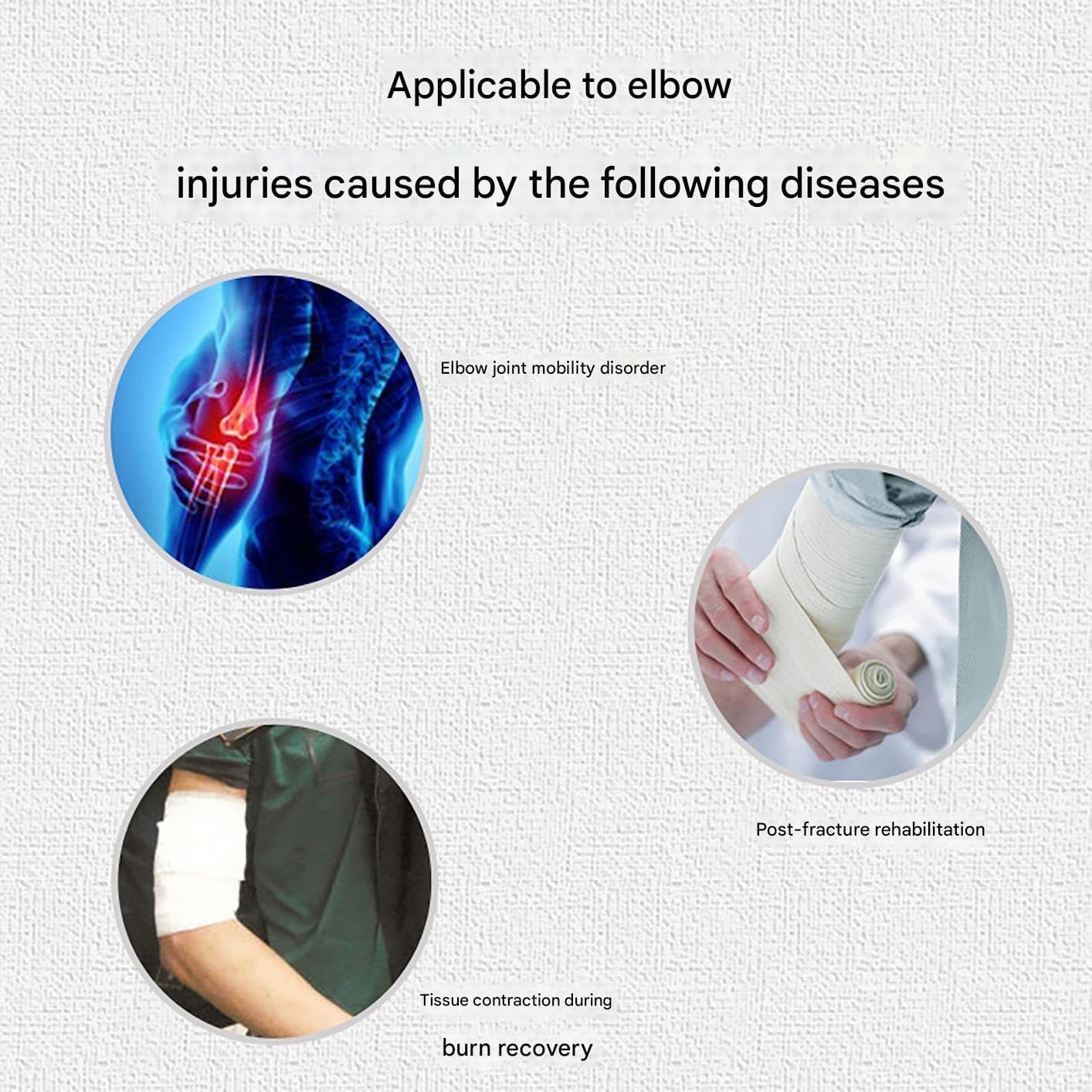 Brace Elbow Joint Rehabilitation Device, Elbow Stretching Trainer with Air Bag Pressurization and Angle Dial, Adjustable -15° to 150° Angle, for Stroke Hemiplegia Patients