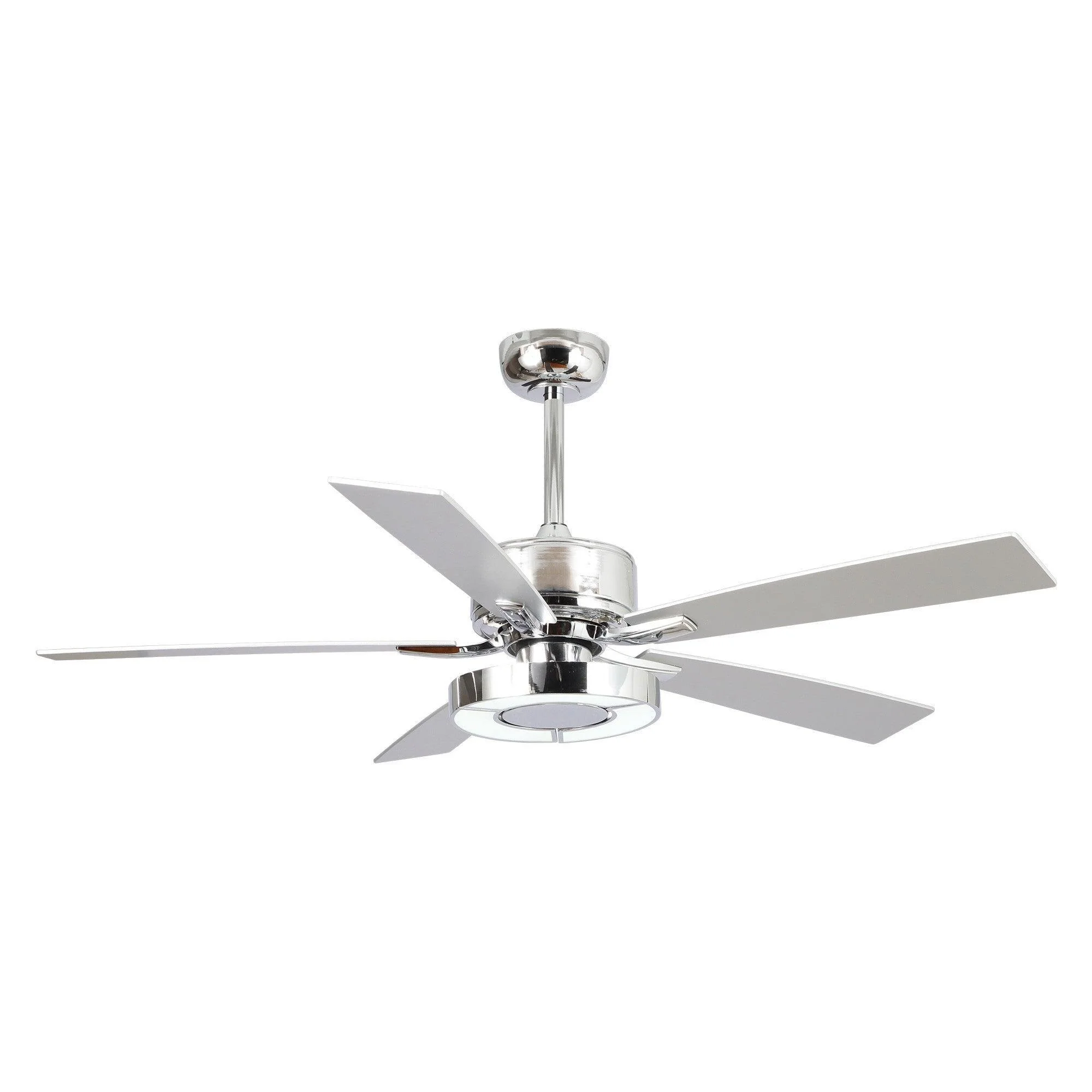 Parrot Uncle 52-Inch Vendome Industrial DC Motor Downrod Mount Reversible Ceiling Fan with Lighting and Remote Control (F6366CH110V)