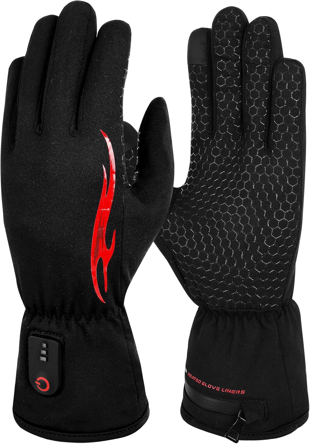 Dr.Warm Heated Glove Liners for Women Men, 7.4V Rechargeable Battery Thin Heated Work Gloves with Touchscreen for Winter