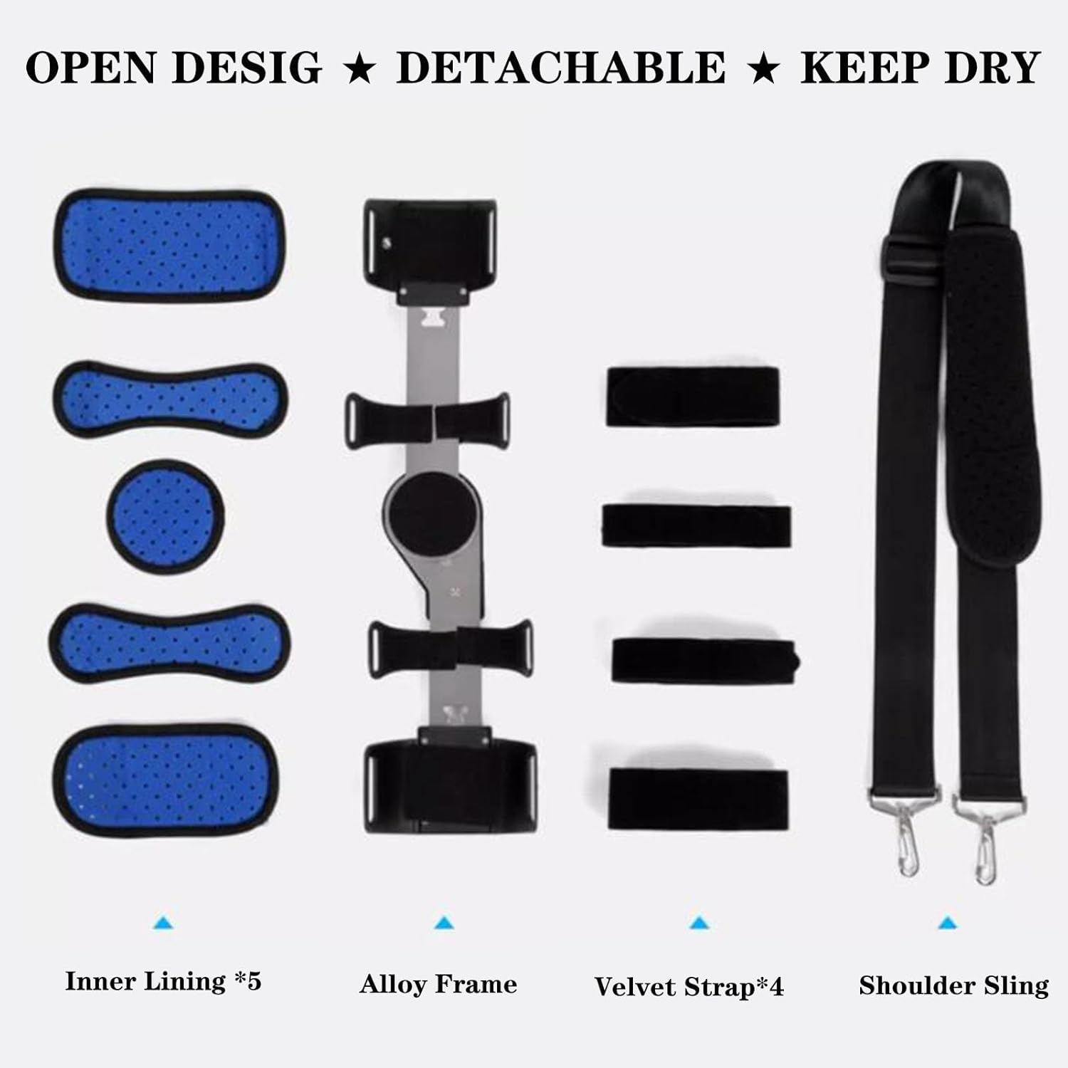 Hinged Elbow Brace Post Elbow Brace with Strap Adjustable Elbow Immobilizer Injury Recovery Support Arm Sling for Post Op, Surgery Recovery,Left-Right